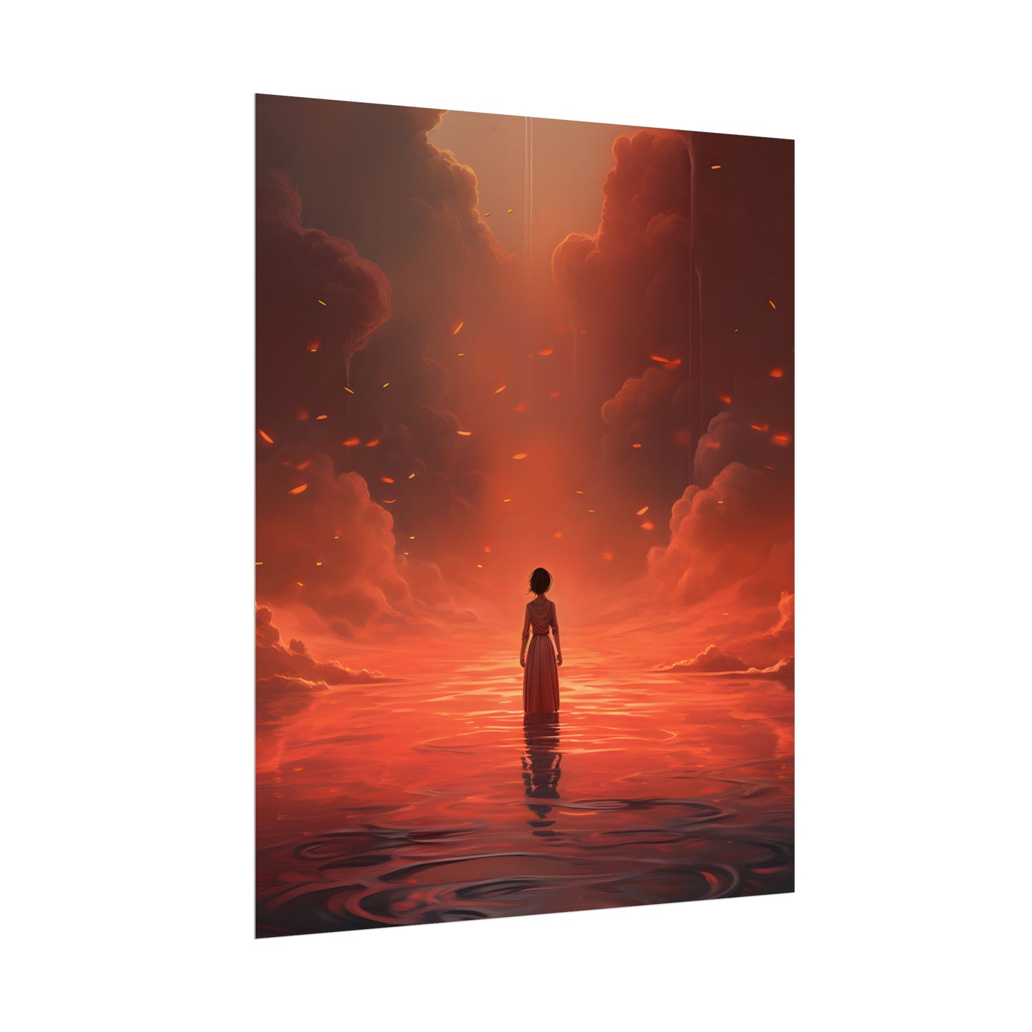 Vibrant Sunflower in Full Bloom: Outdoor Artwork - Poster