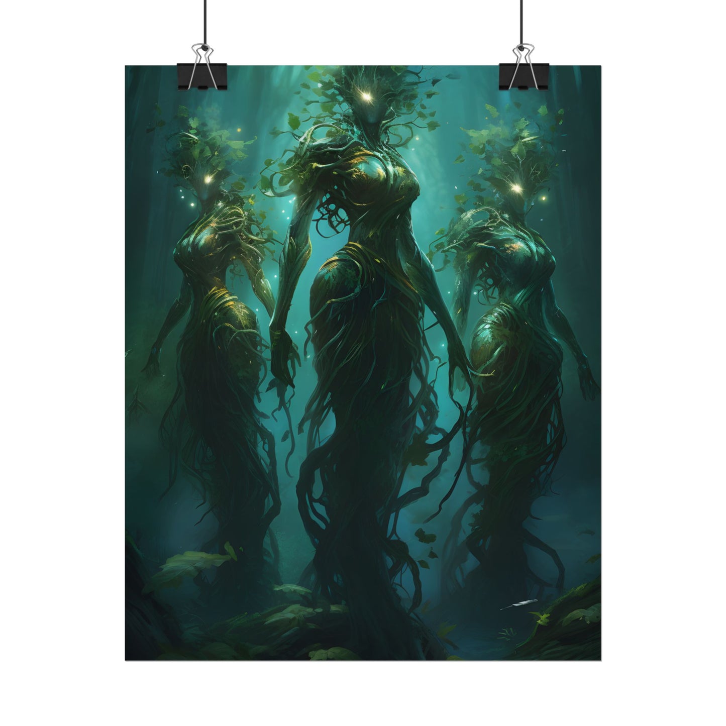 Mystical Forest Ancient Tree: Serene Nature Art - Poster