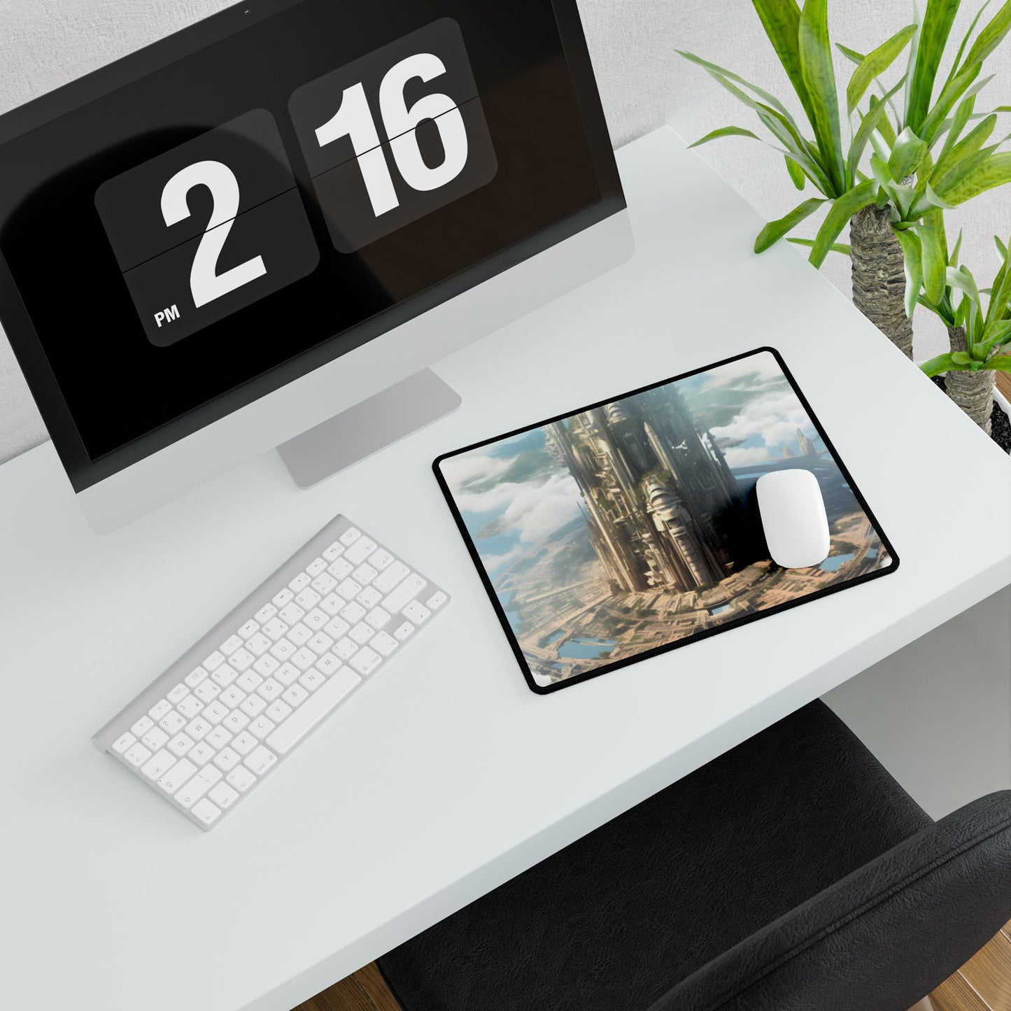 Breathtaking Floating City: Elevated Architecture - Desk Mat