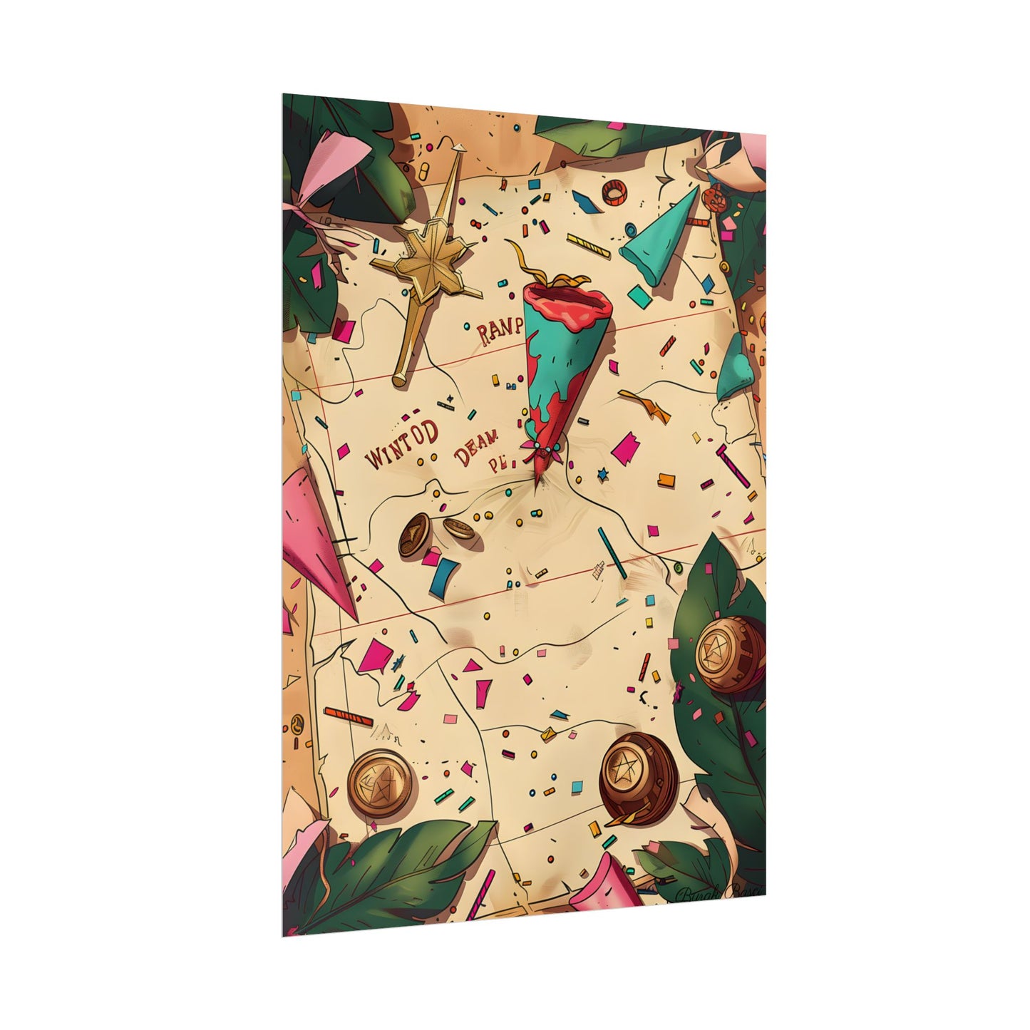 Whimsical Portrait with a Large Nose - Poster