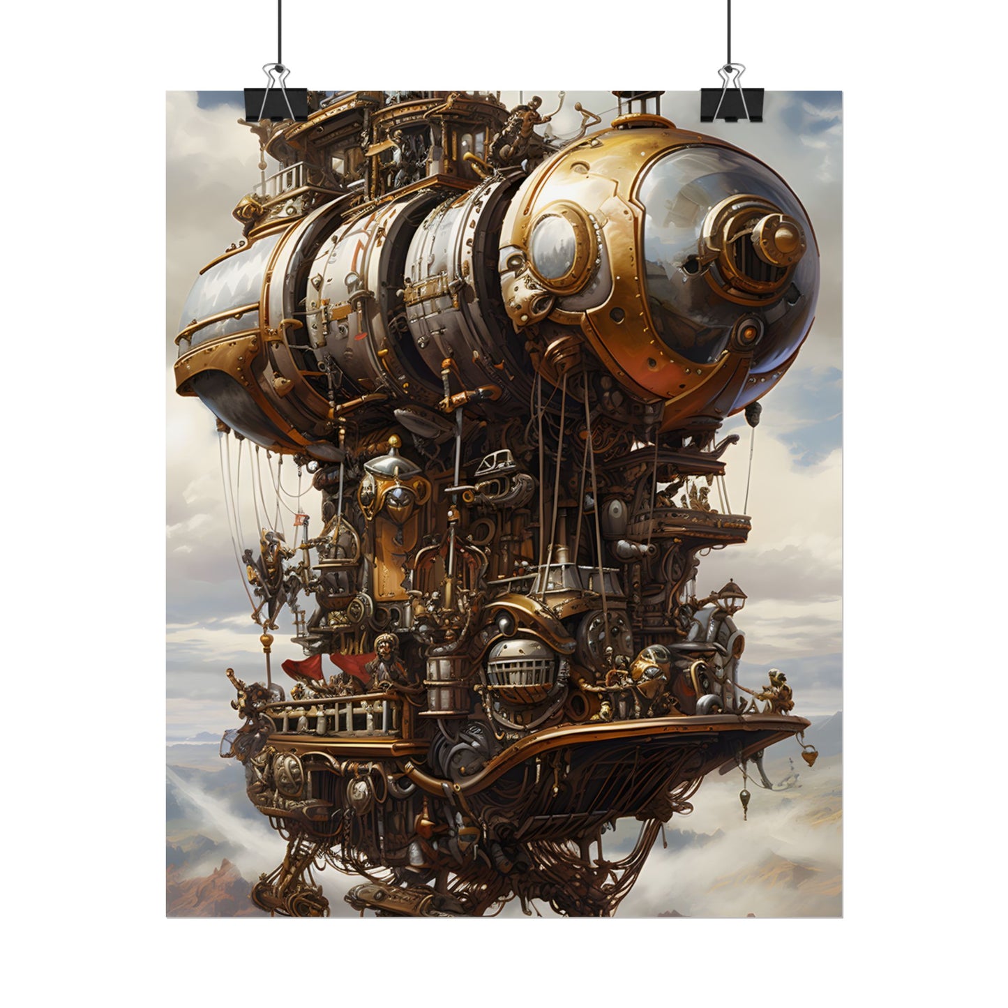 Steampunk Sky-Liner Thrill: A Fierce Airship Race - Poster