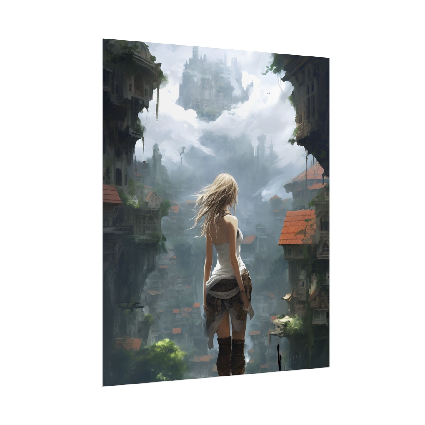 Anime Blonde Warrior: Birds in Flight - Poster