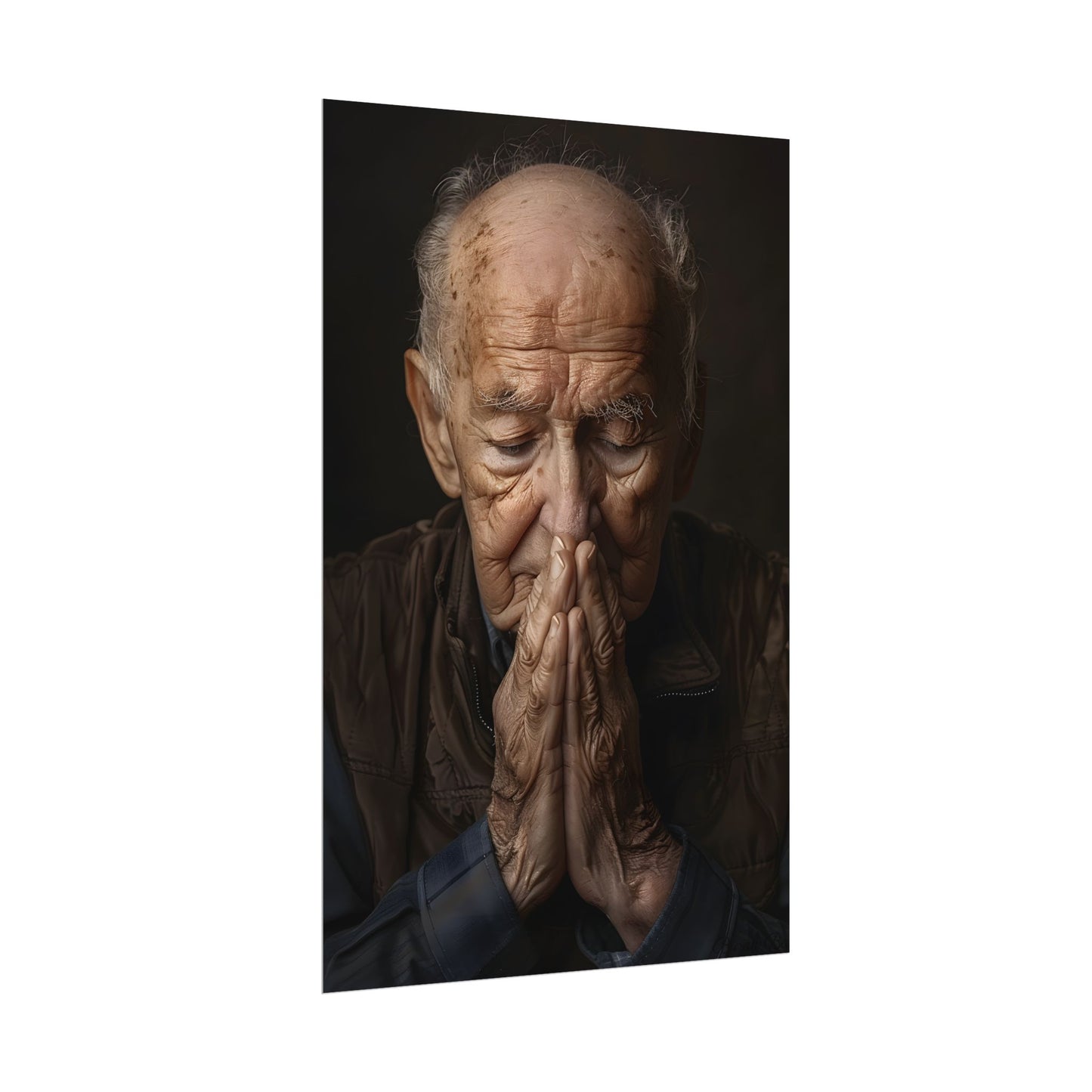 A Moment in Time: Gentle Aged Man in Formal Contemplation - Poster