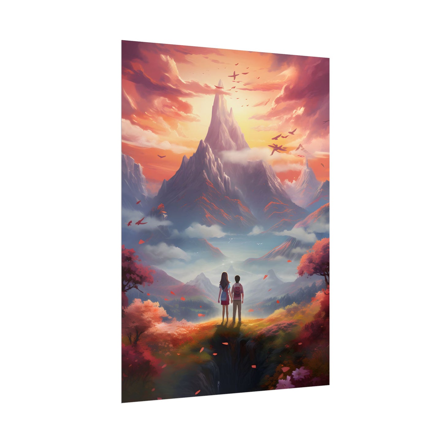 Peaceful Meadow: Children's Serene Moment - Poster