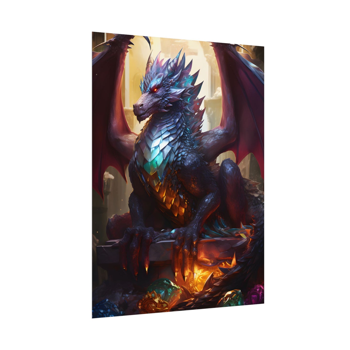 Ancient Dragon's Majestic Lair: Fantasy Guardians of Old - Poster