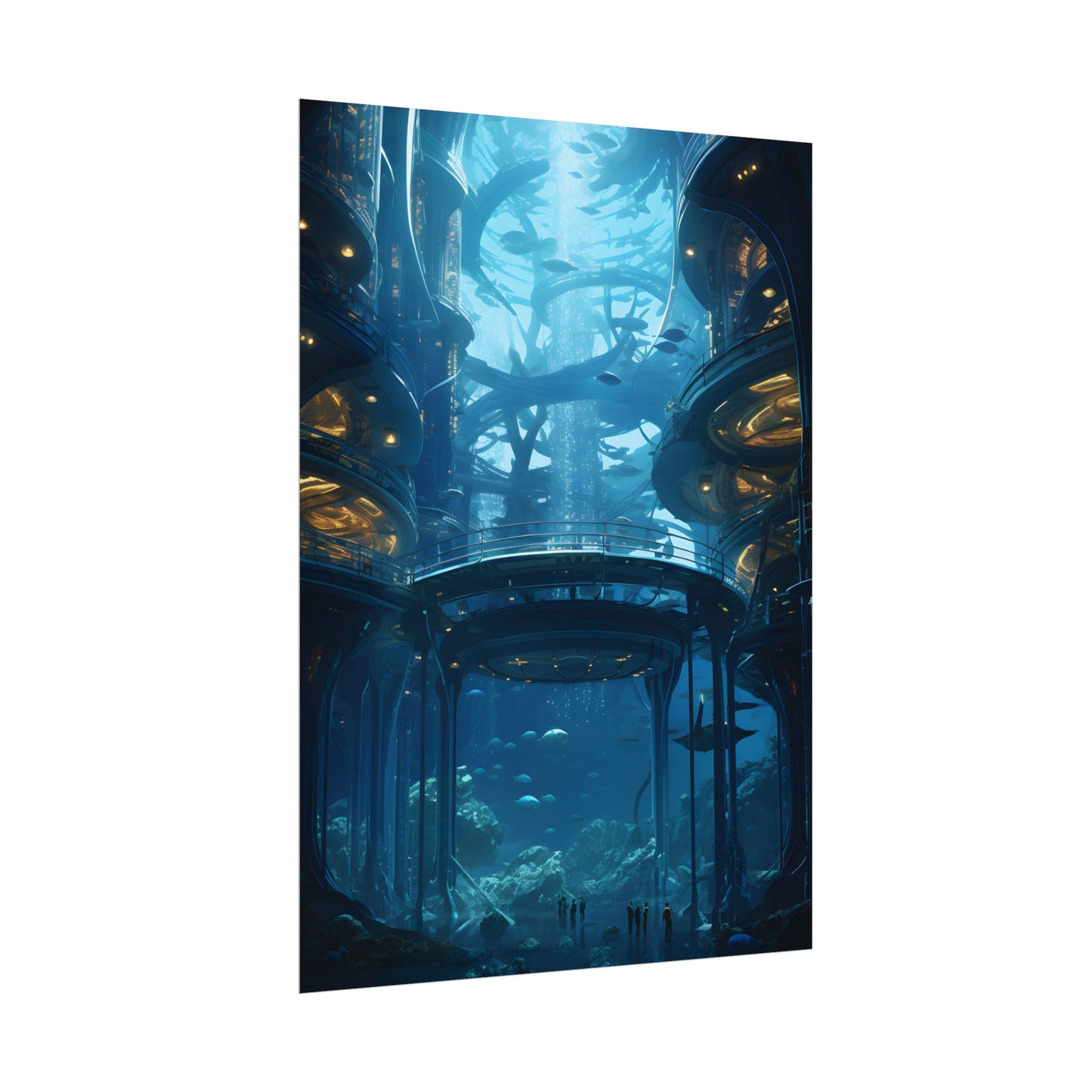 Advanced Underwater City: Visionary Metropol in the Future - Poster
