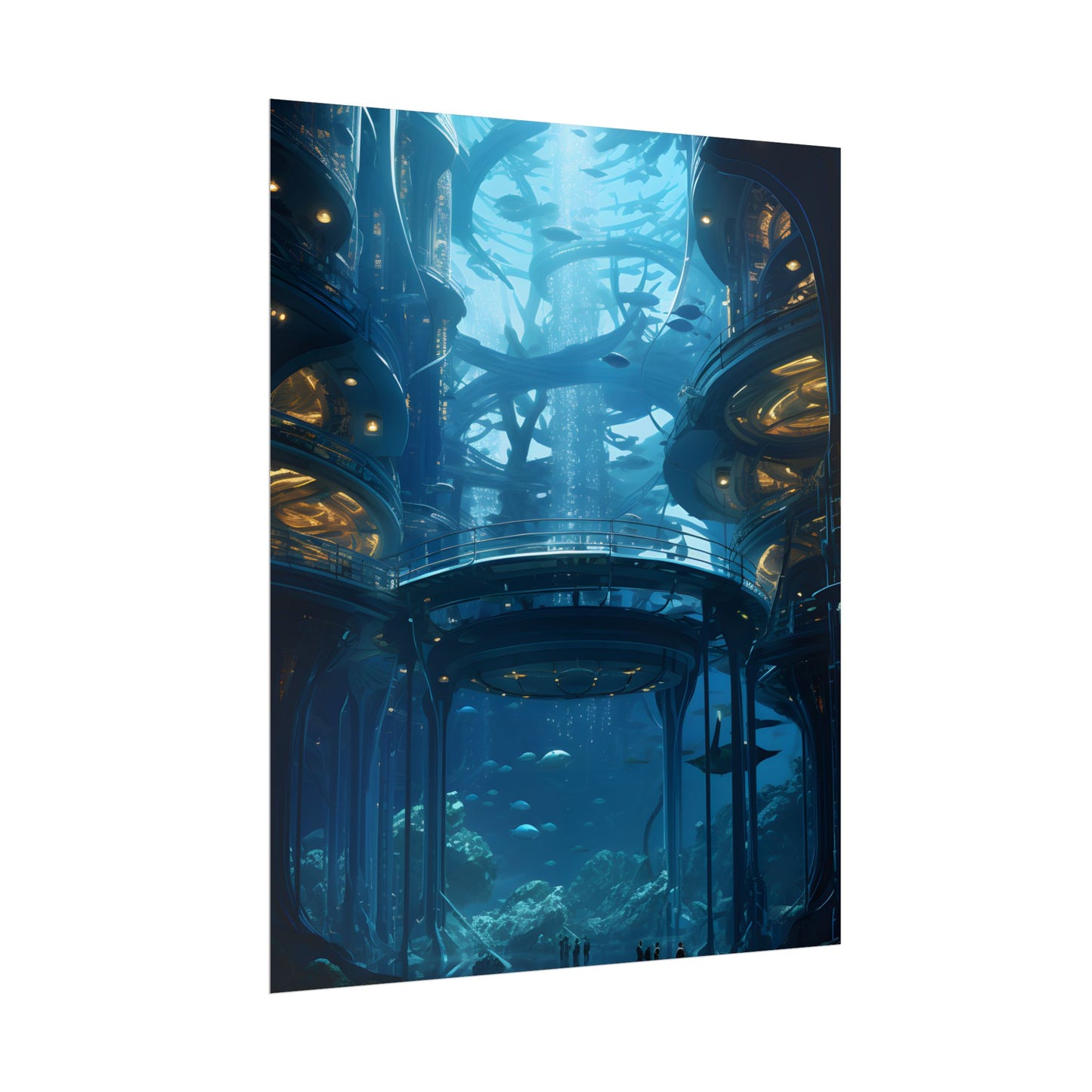 Advanced Underwater City: Visionary Metropol in the Future - Poster