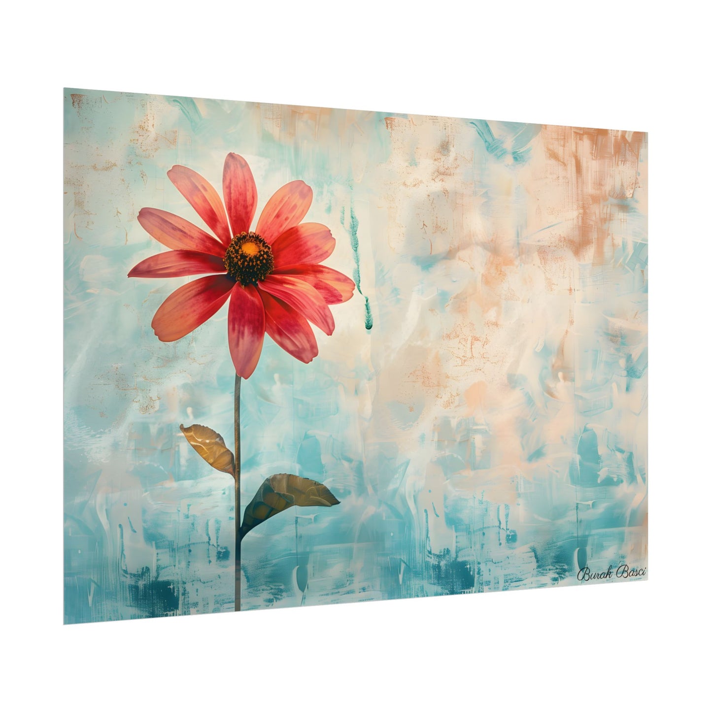 Blooming Growth: Whimsical Floral Art - Poster