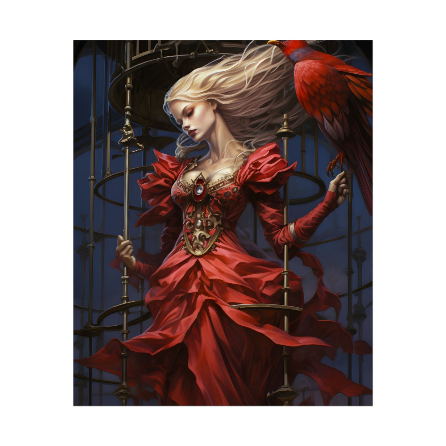 Guardian of Silence: Digital Art - Poster