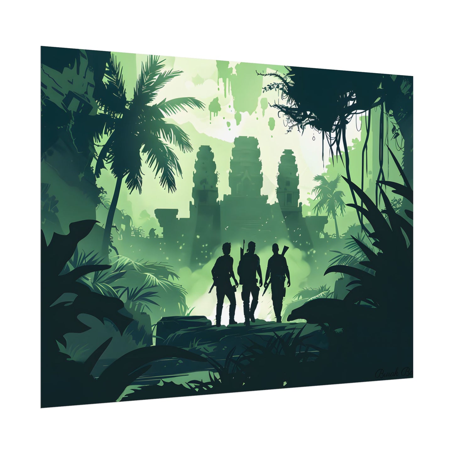 Young Adventurer: Minimalist Digital Portrait - Poster