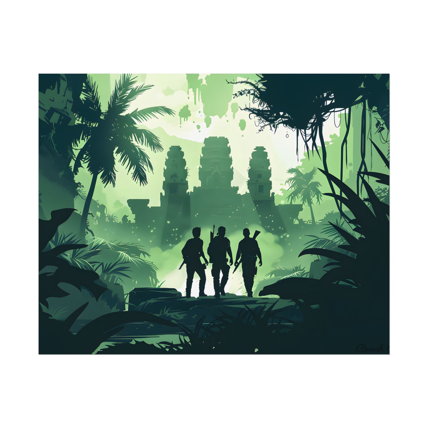 Young Adventurer: Minimalist Digital Portrait - Poster