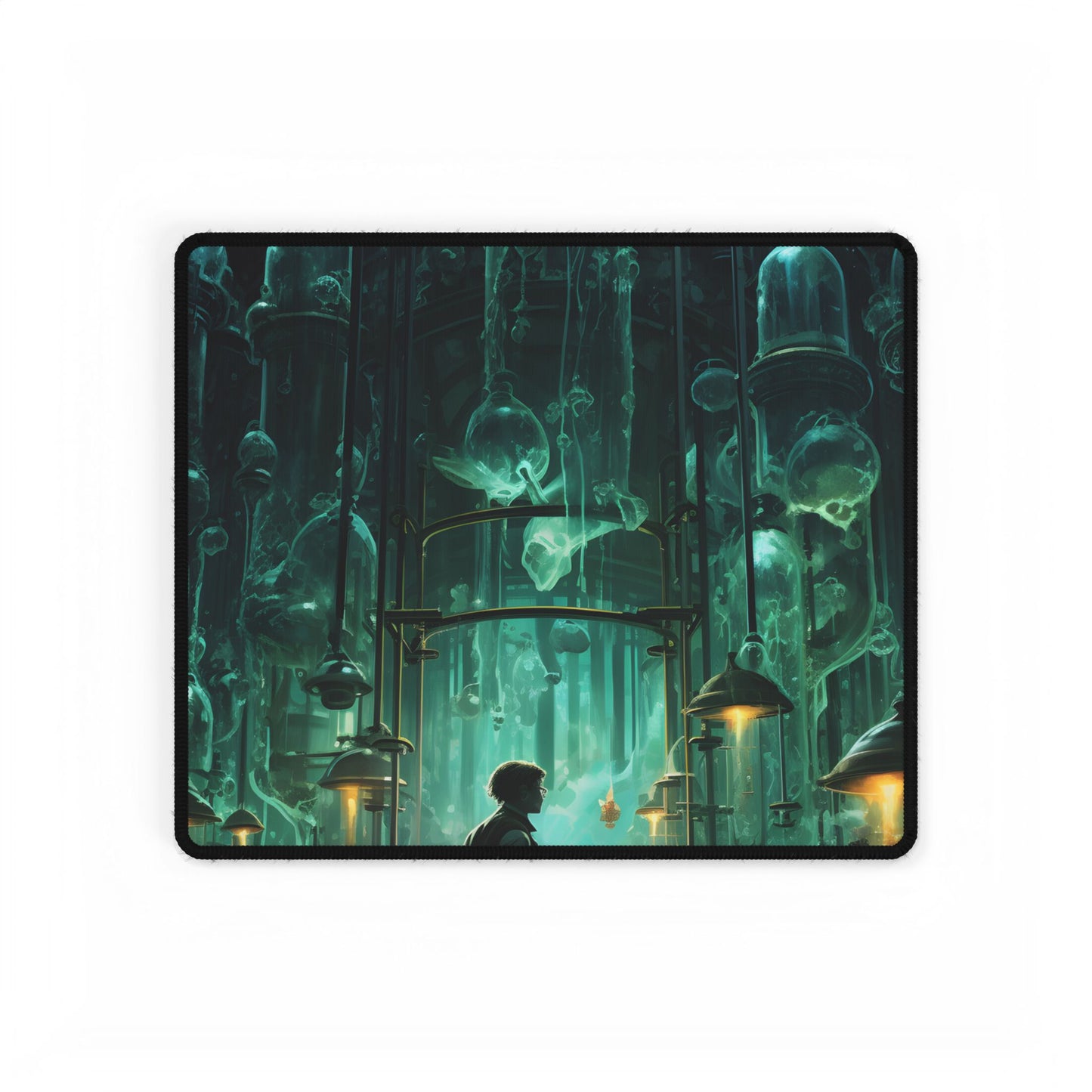 Mysterious Lab Scene: Scientific Research Artwork - Desk Mat