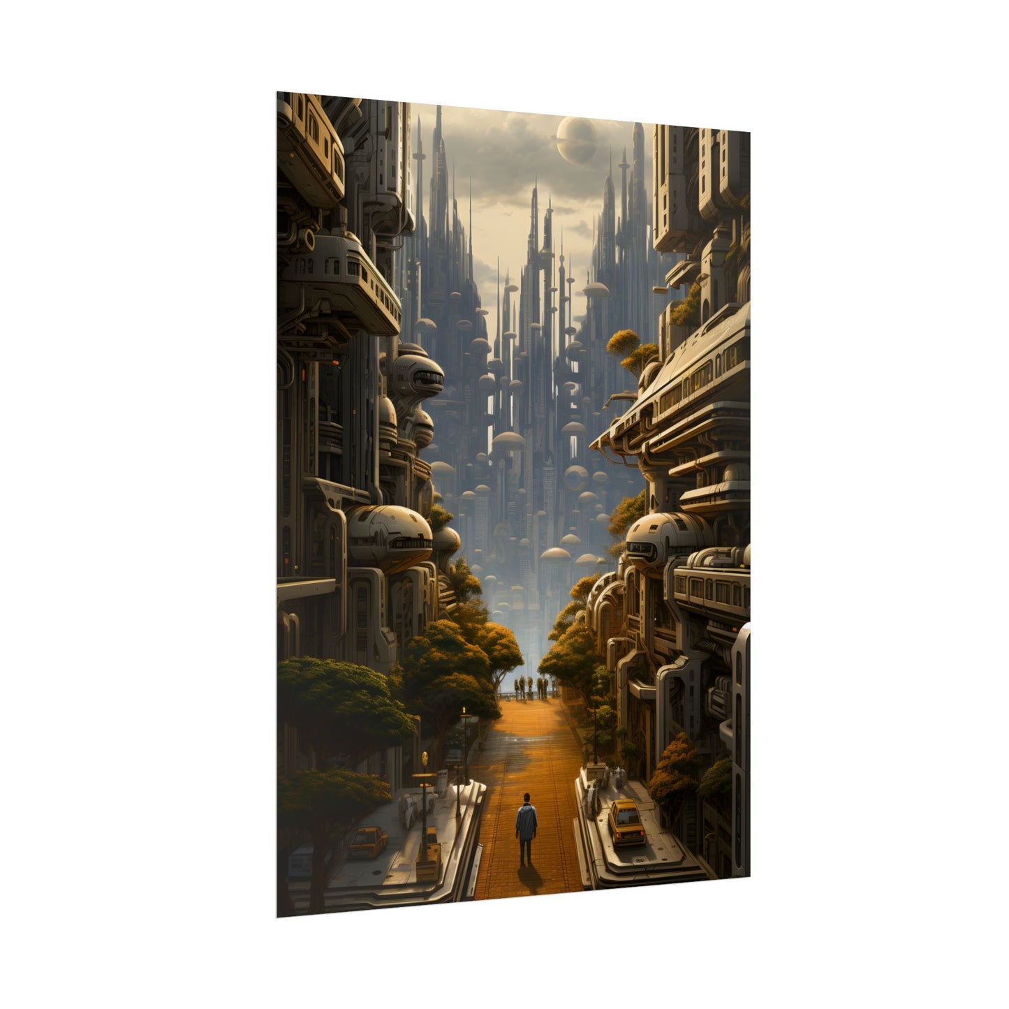 Serene Utopia: Tranquil Garden Oasis - Poster