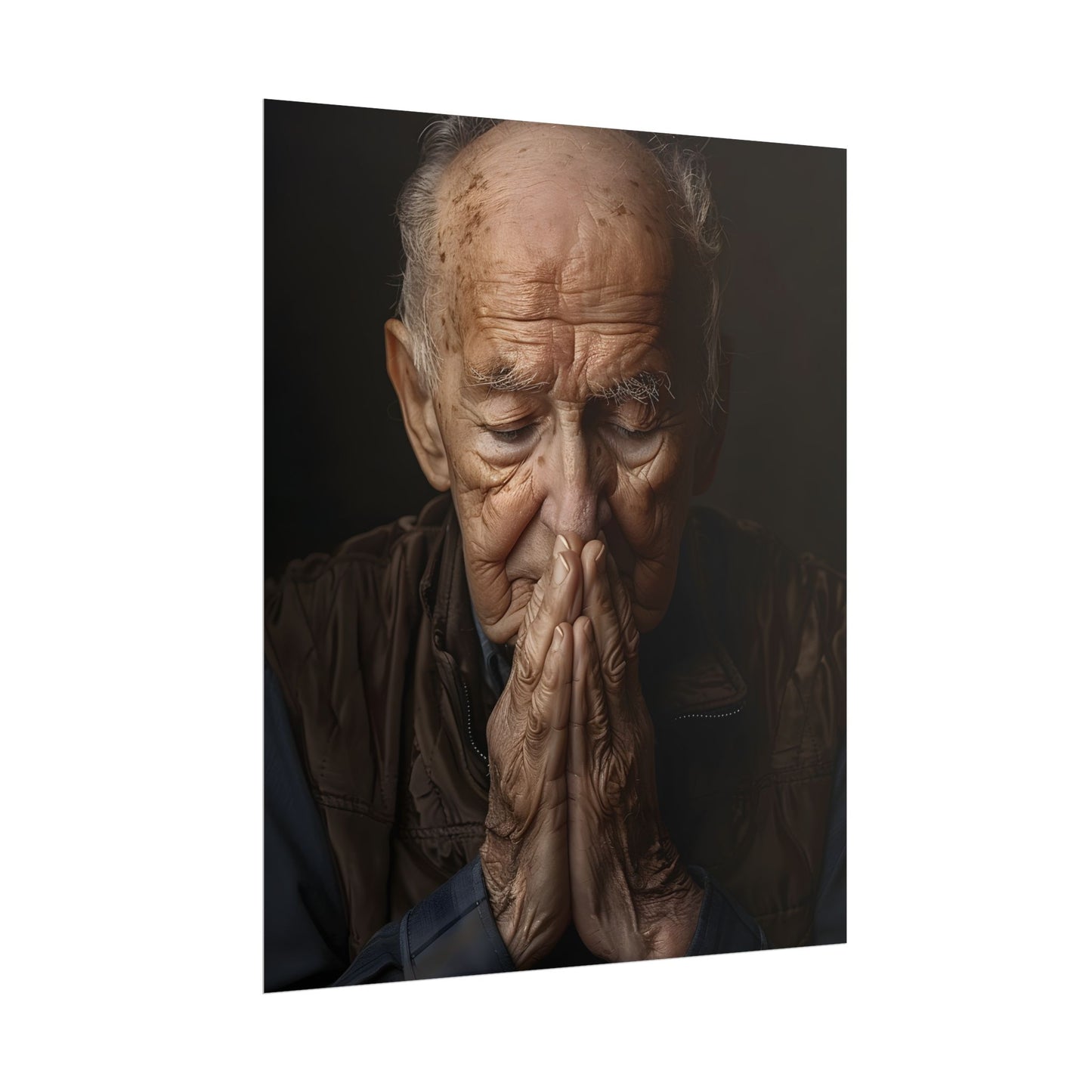 A Moment in Time: Gentle Aged Man in Formal Contemplation - Poster