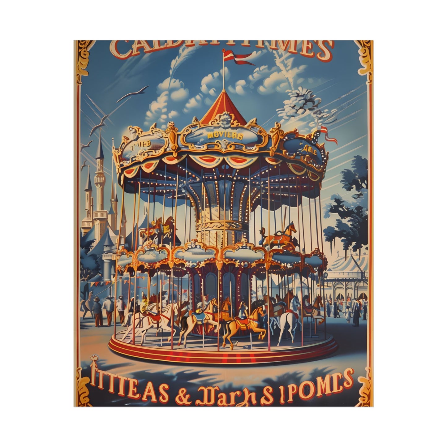 Vintage Disney Attraction: Retro-Themed Artwork - Poster