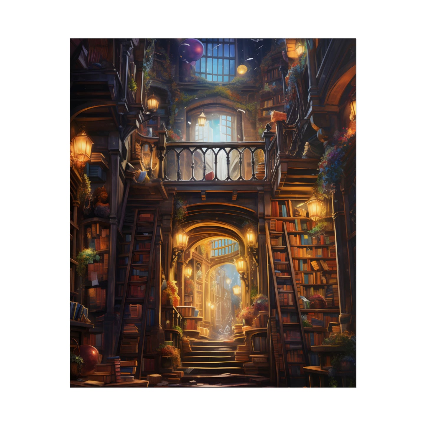 Cozy Magical Bookshop: Enchanting Artwork - Poster