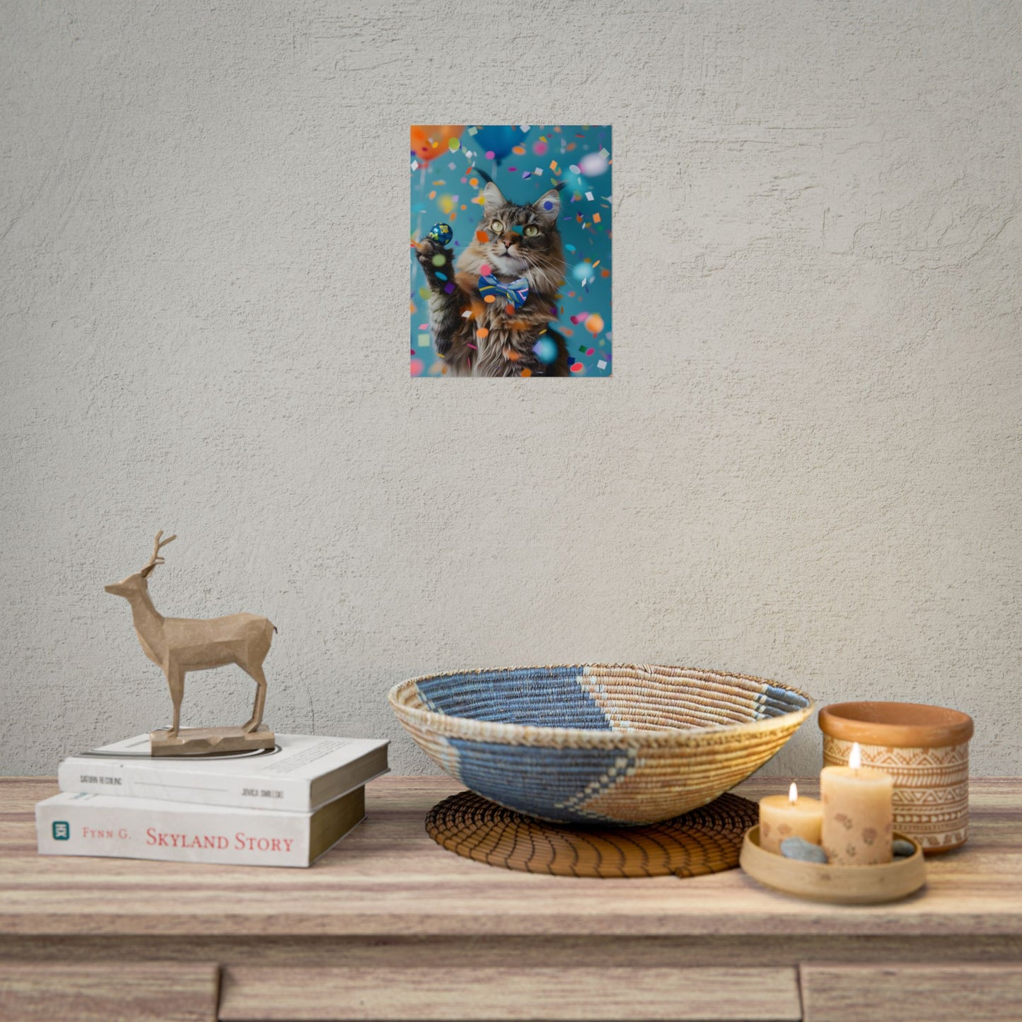 Whimsical Cat in Bow Tie: Exclusive Artwork - Poster