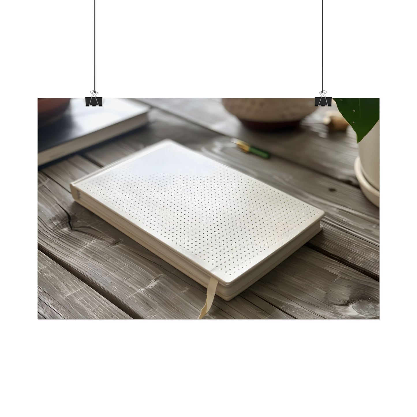 Minimalist Notebook: Embossed Dot Pattern Art - Poster