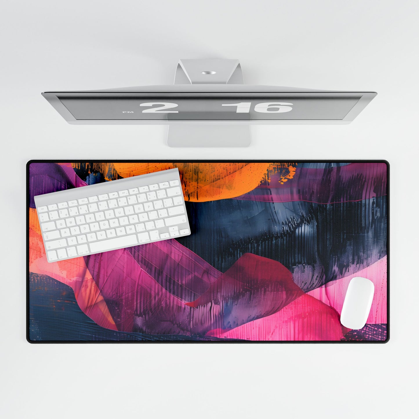 Vibrant Abstract Art: Organic Patterns in Modern Colors - Desk Mat