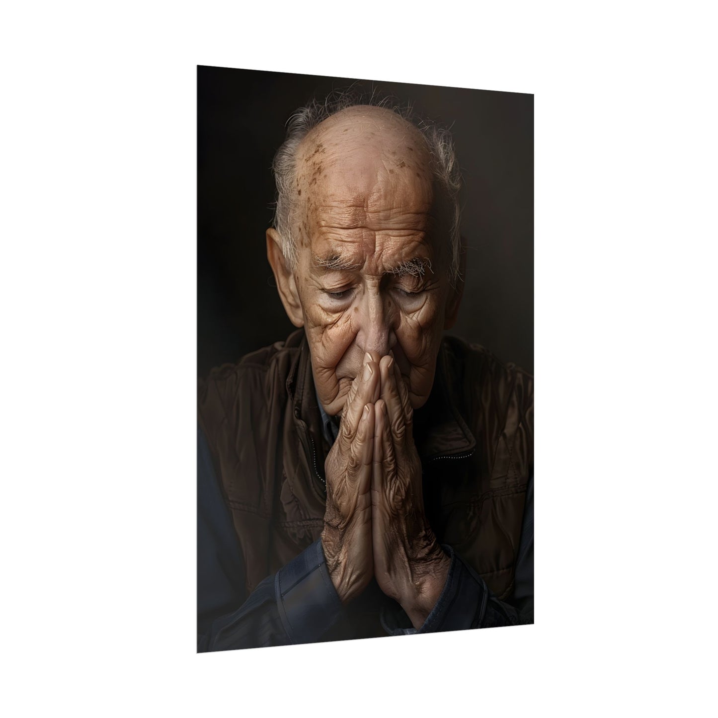 A Moment in Time: Gentle Aged Man in Formal Contemplation - Poster