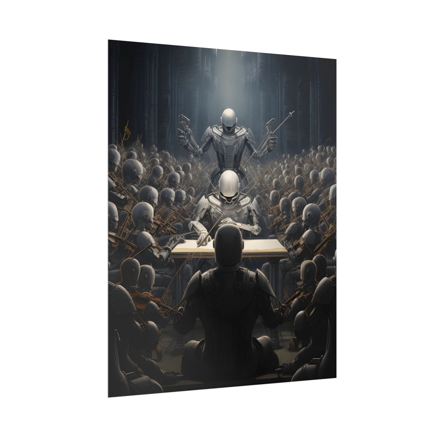 Robot Symphony: Sentient Robots in Musical Harmony - Poster