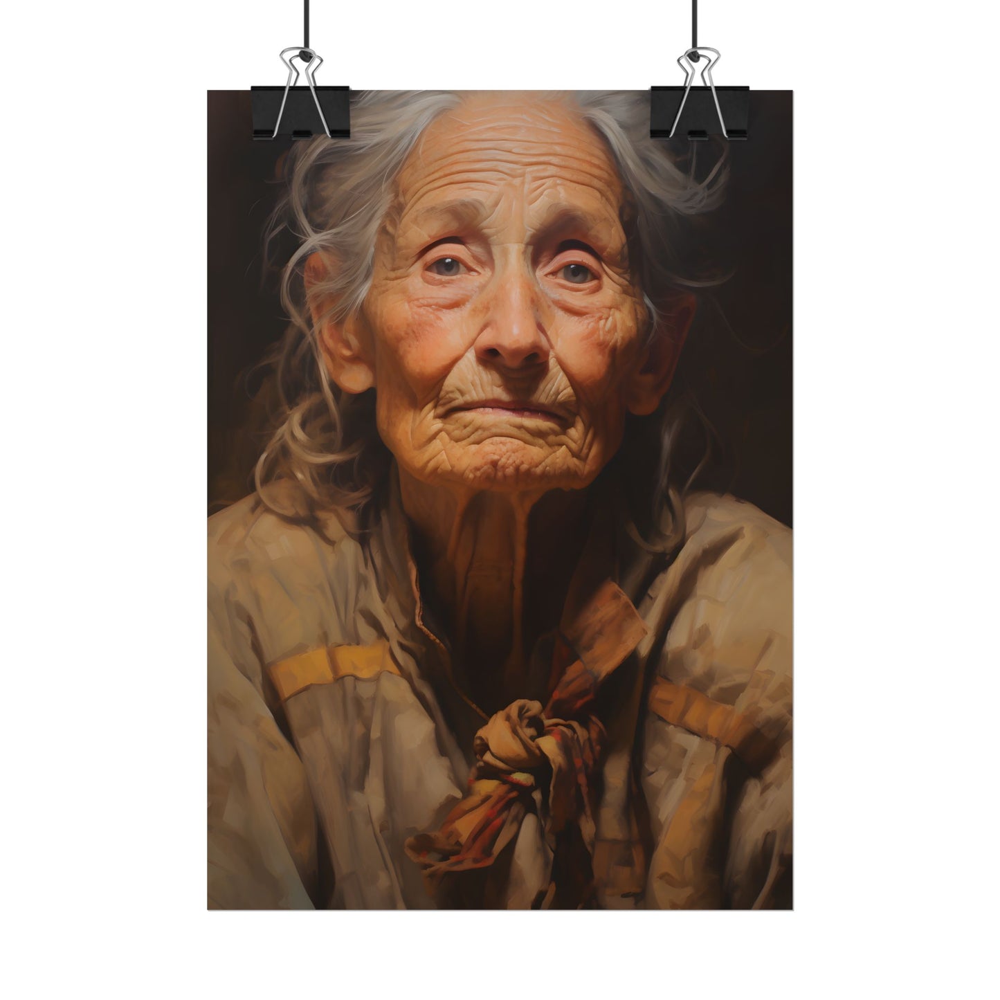 Wisdom of Age: Portrait of an Elderly Person - Poster