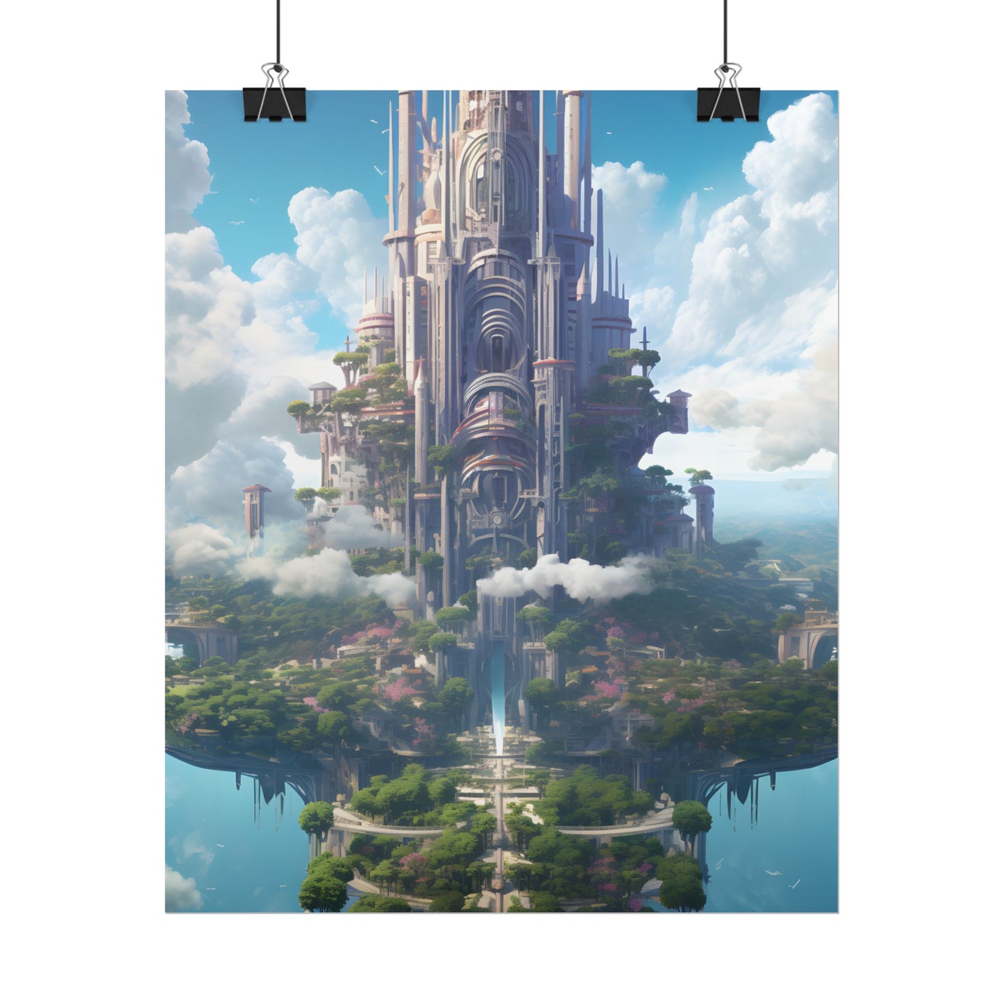 Floating City Dreamscape: Urban Harmony - Poster