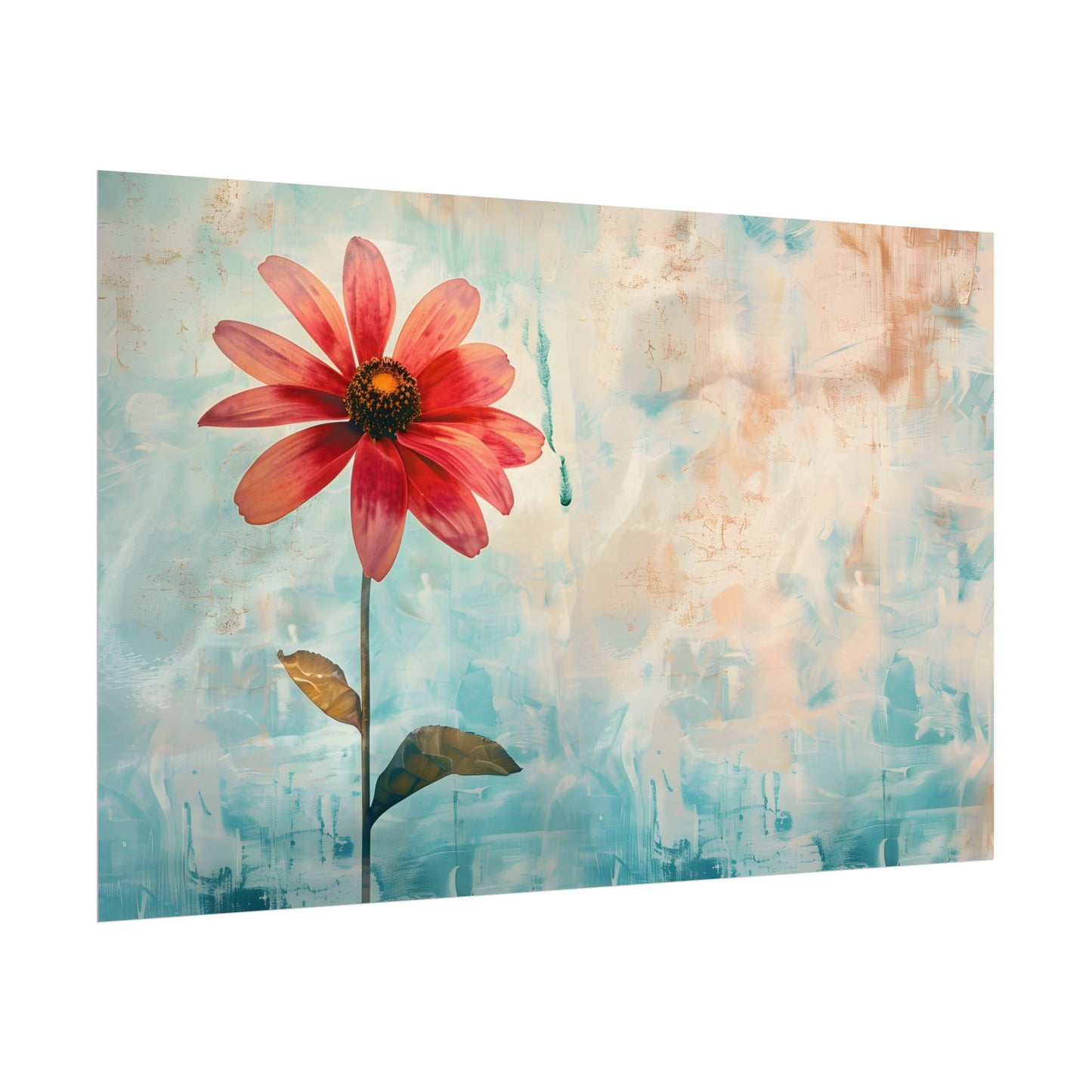 Blooming Growth: Whimsical Floral Art - Poster