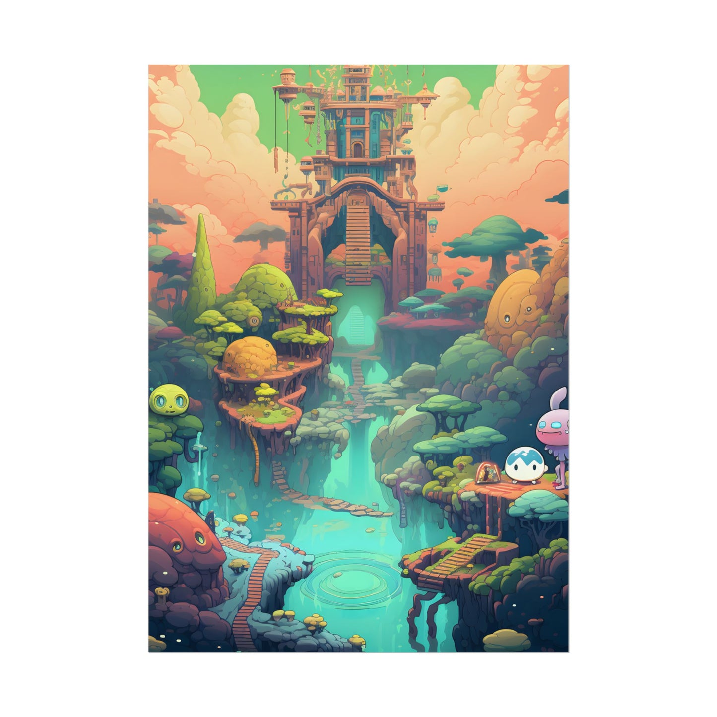 Gamified Pixel Pets: Colorful Cyber Companions - Poster