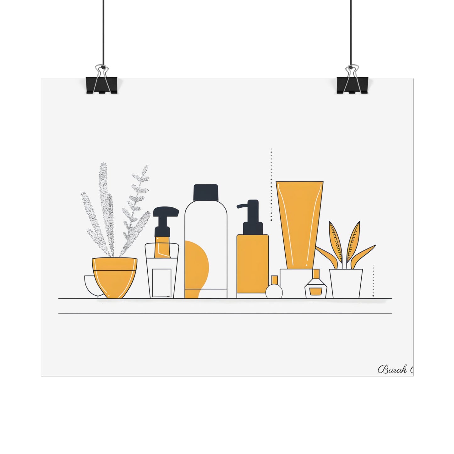 Minimalist Product Design: Bold Gray Illustration Artwork - Poster