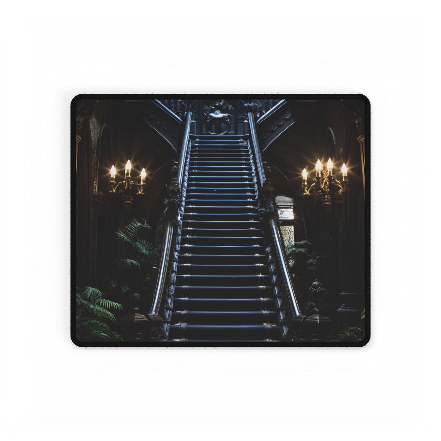 Haunted Victorian Mansion Mystery: Spooky Gothic Artwork - Desk Mat