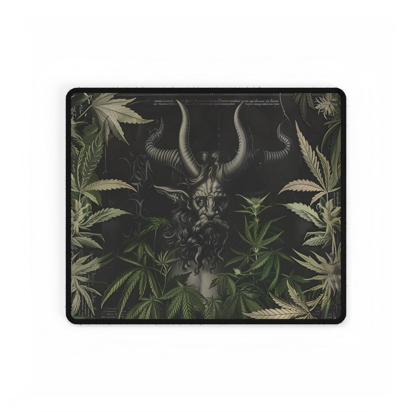 Menacing Victorian Devil: Fiery Brimstone Artwork - Desk Mat