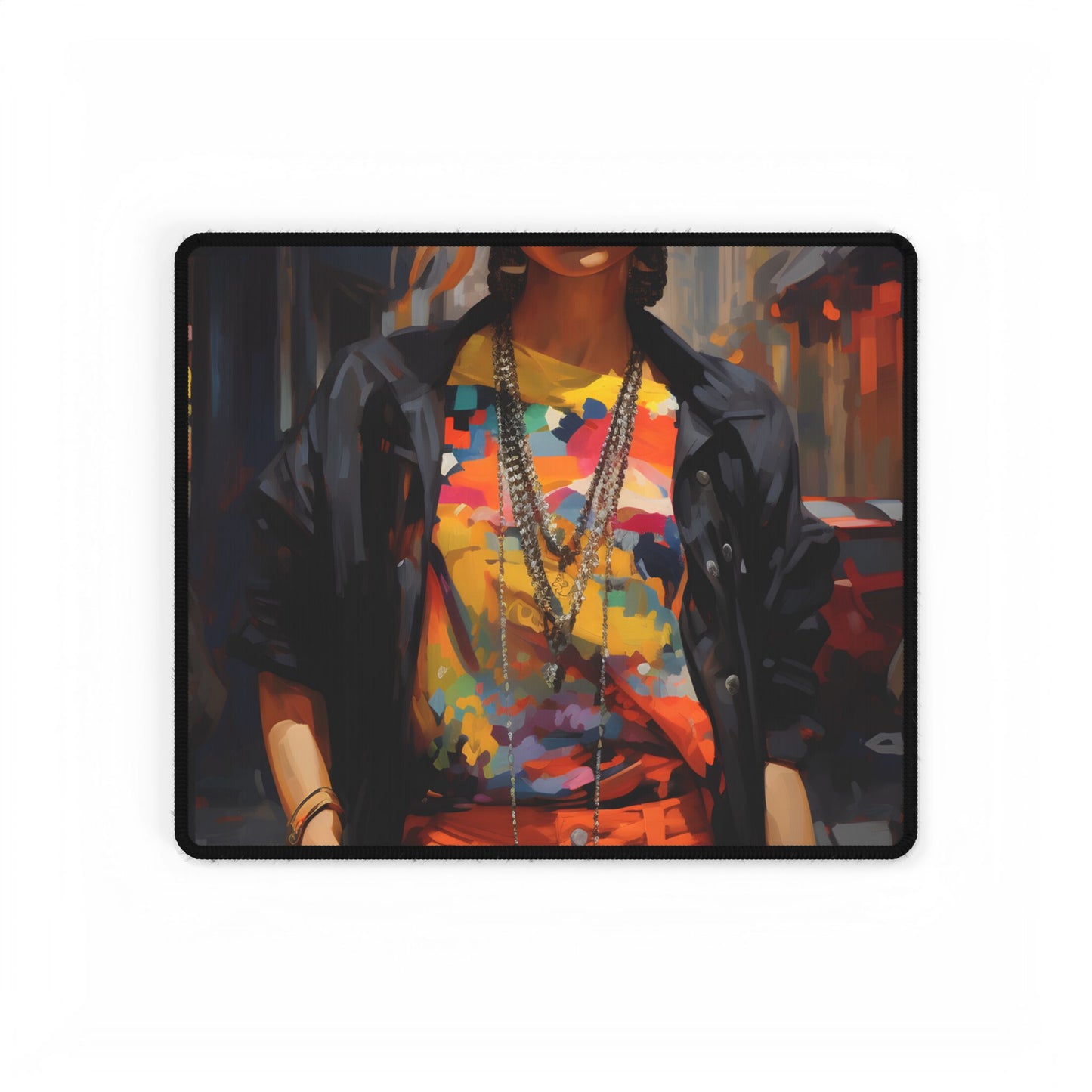 Urban Fashionista: Expressing City Style in Graffiti Street Art - Desk Mat