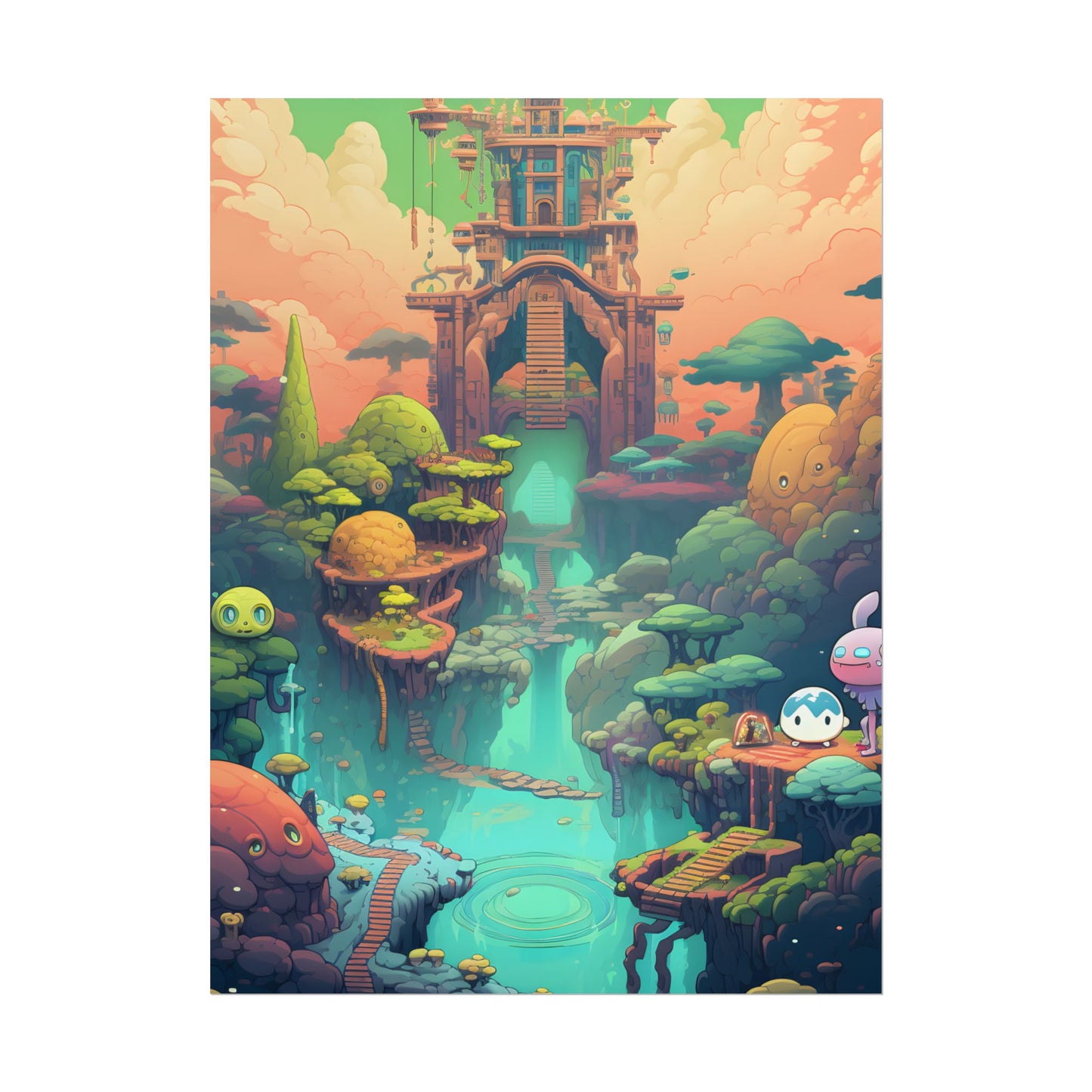 Gamified Pixel Pets: Colorful Cyber Companions - Poster