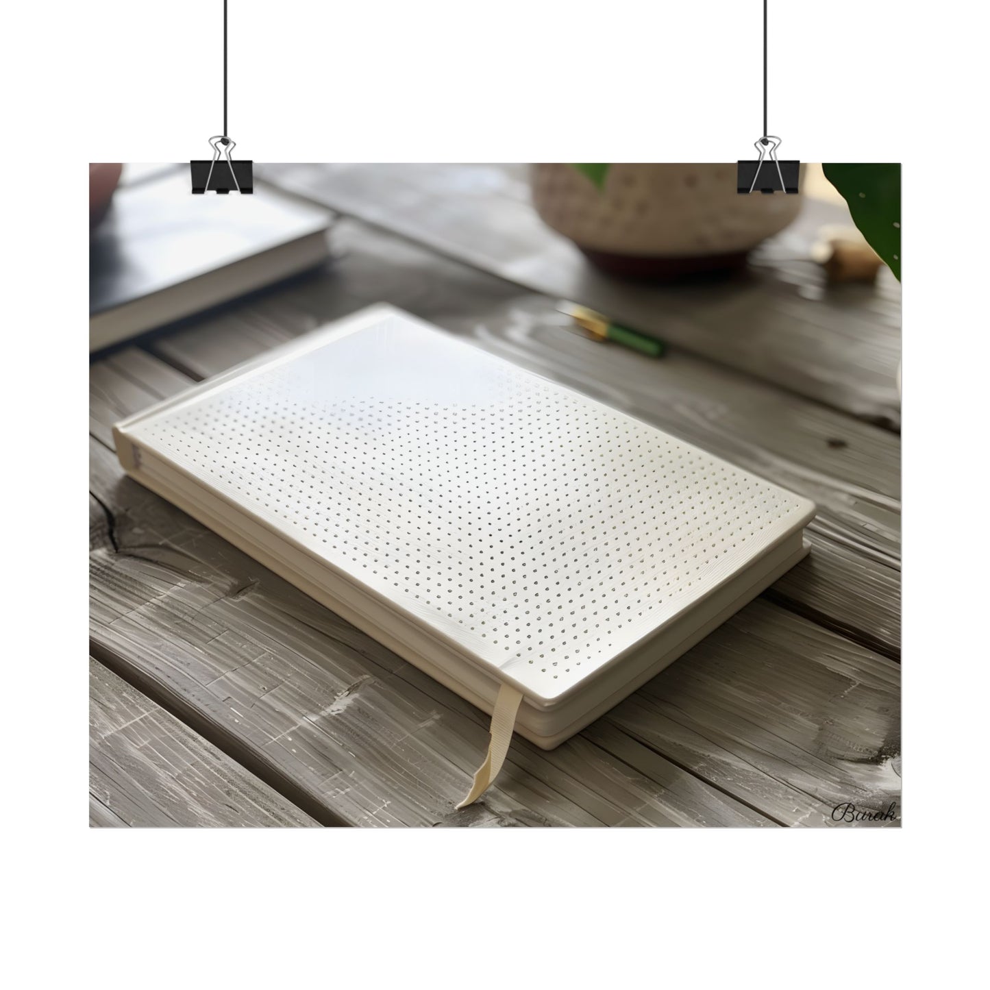 Minimalist Notebook: Embossed Dot Pattern Art - Poster