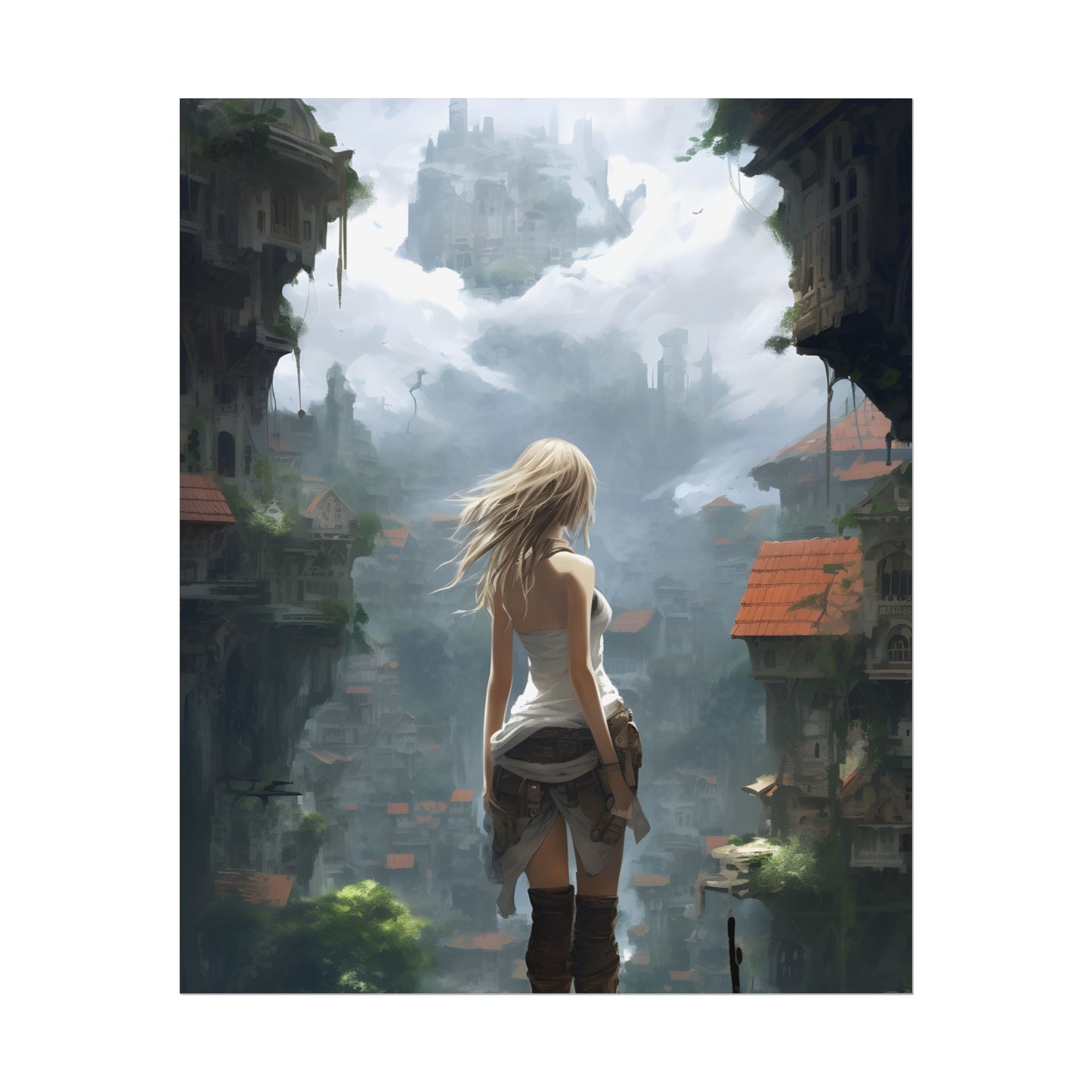 Anime Blonde Warrior: Birds in Flight - Poster