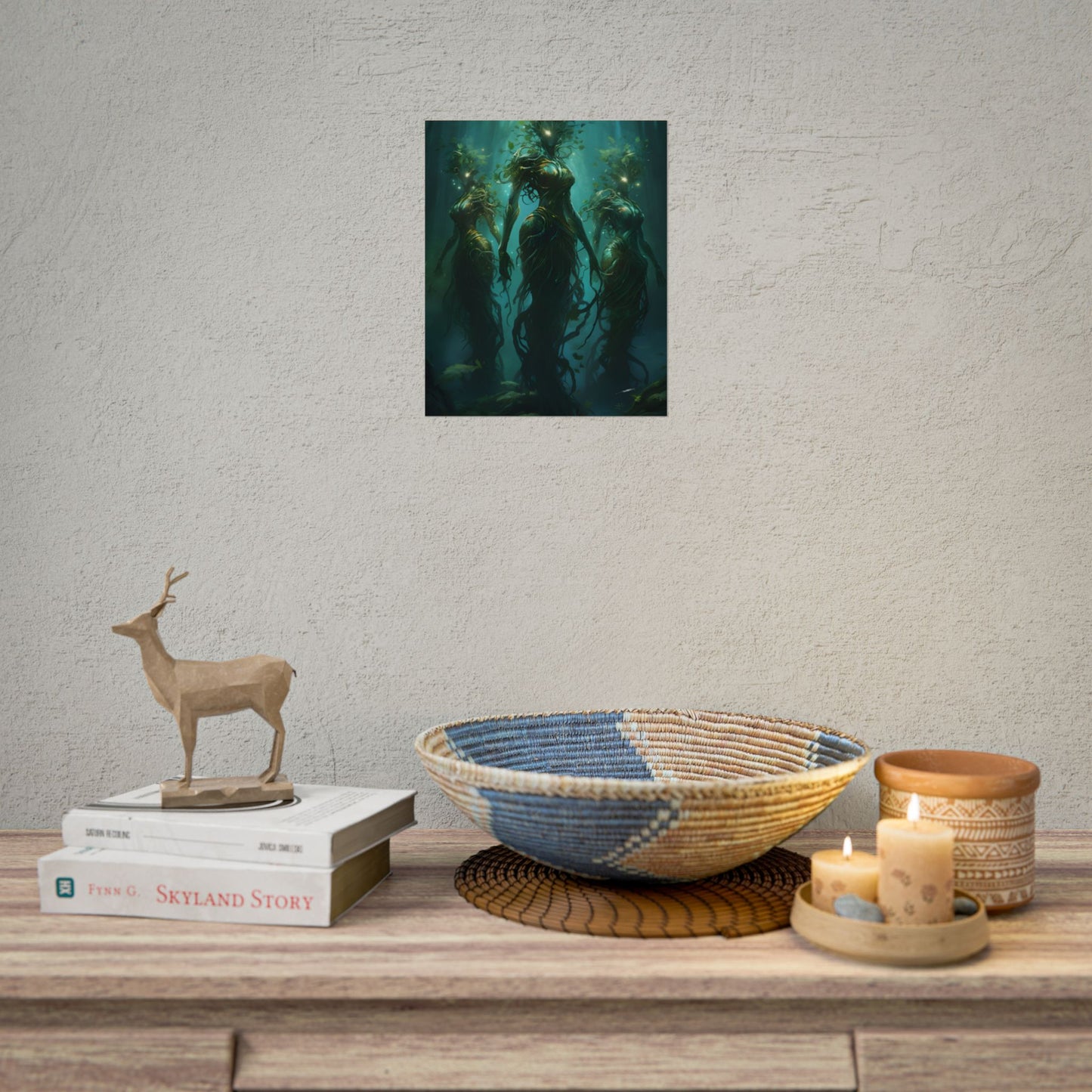 Mystical Forest Ancient Tree: Serene Nature Art - Poster