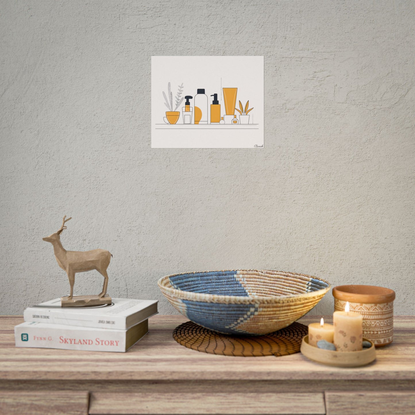 Minimalist Product Design: Bold Gray Illustration Artwork - Poster