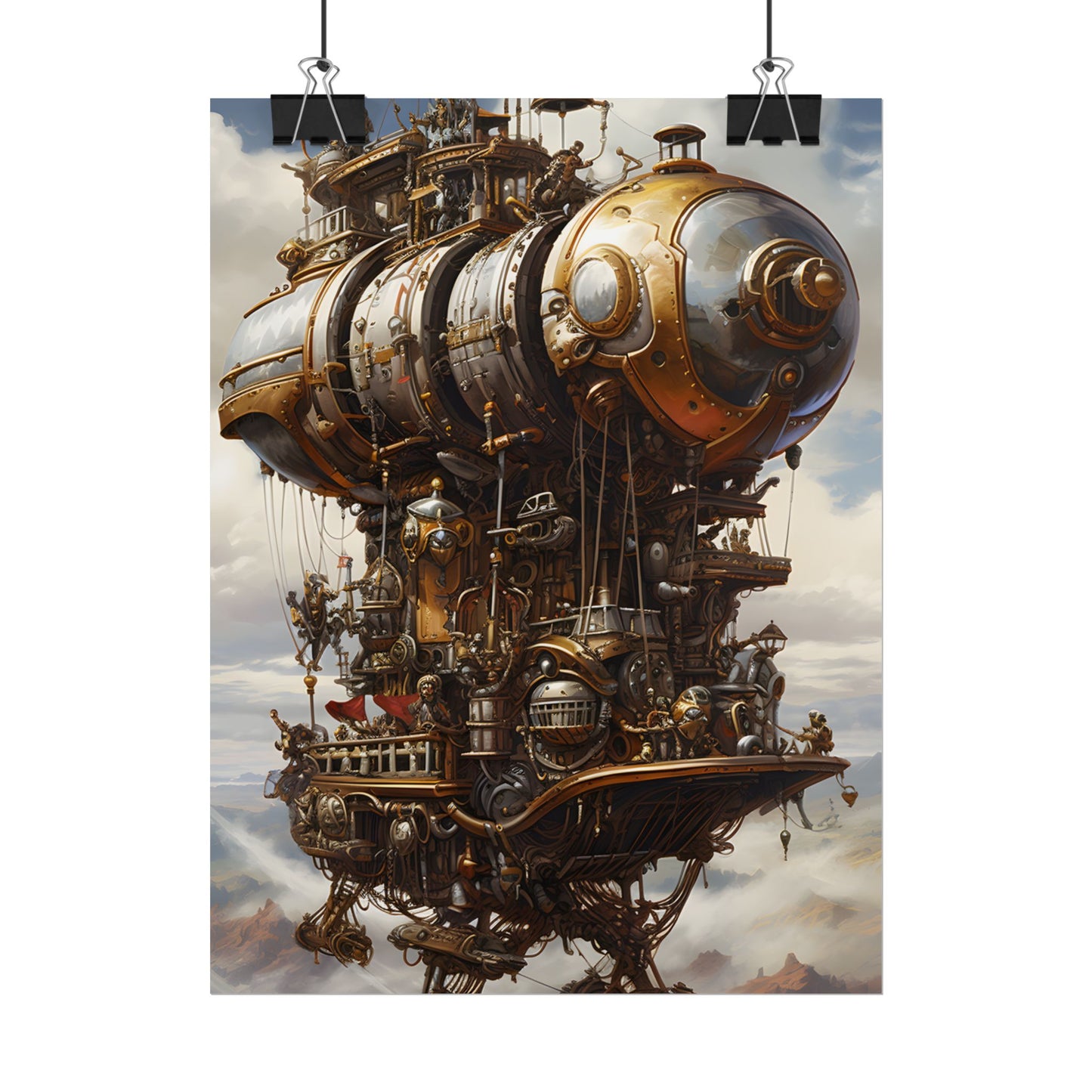 Steampunk Sky-Liner Thrill: A Fierce Airship Race - Poster
