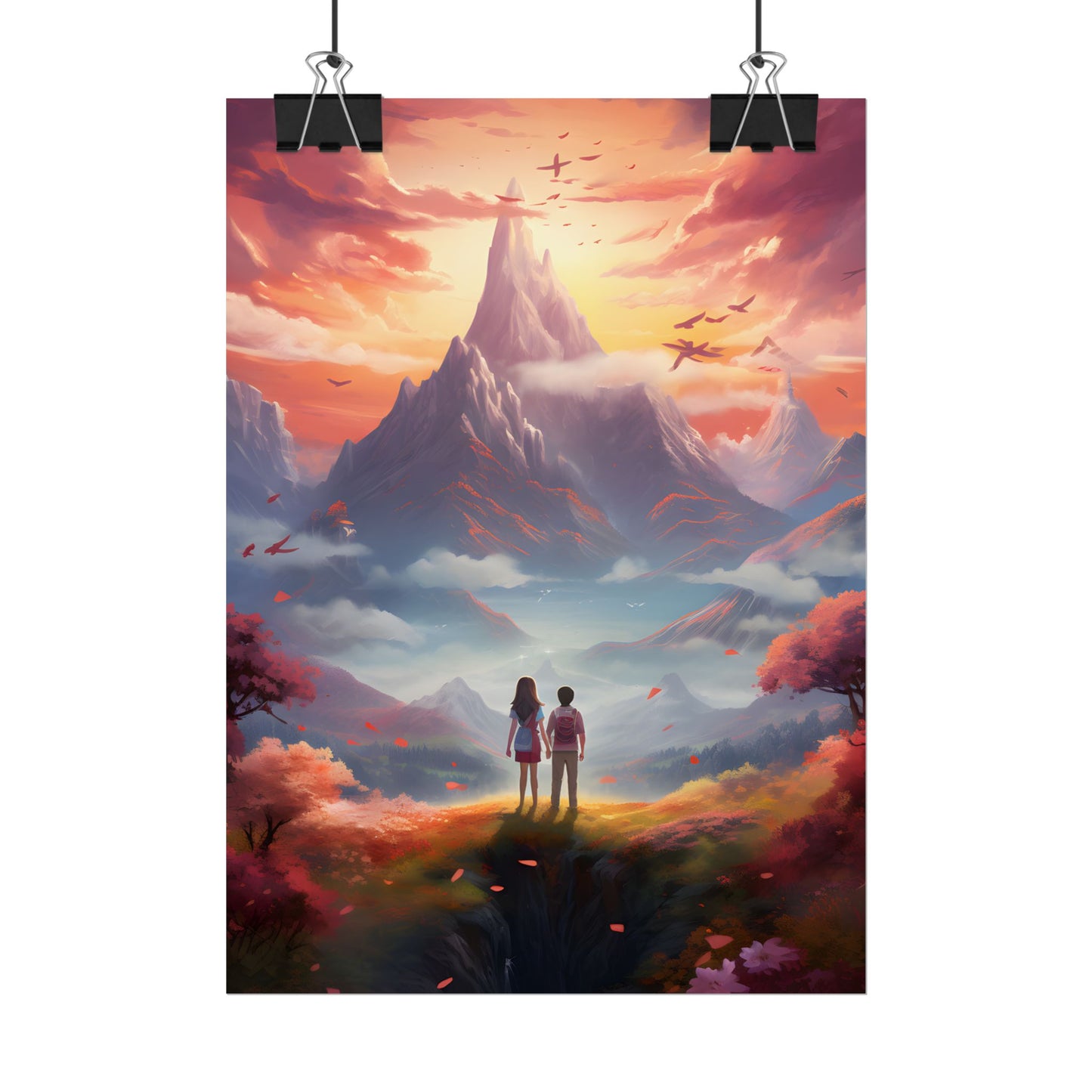 Peaceful Meadow: Children's Serene Moment - Poster
