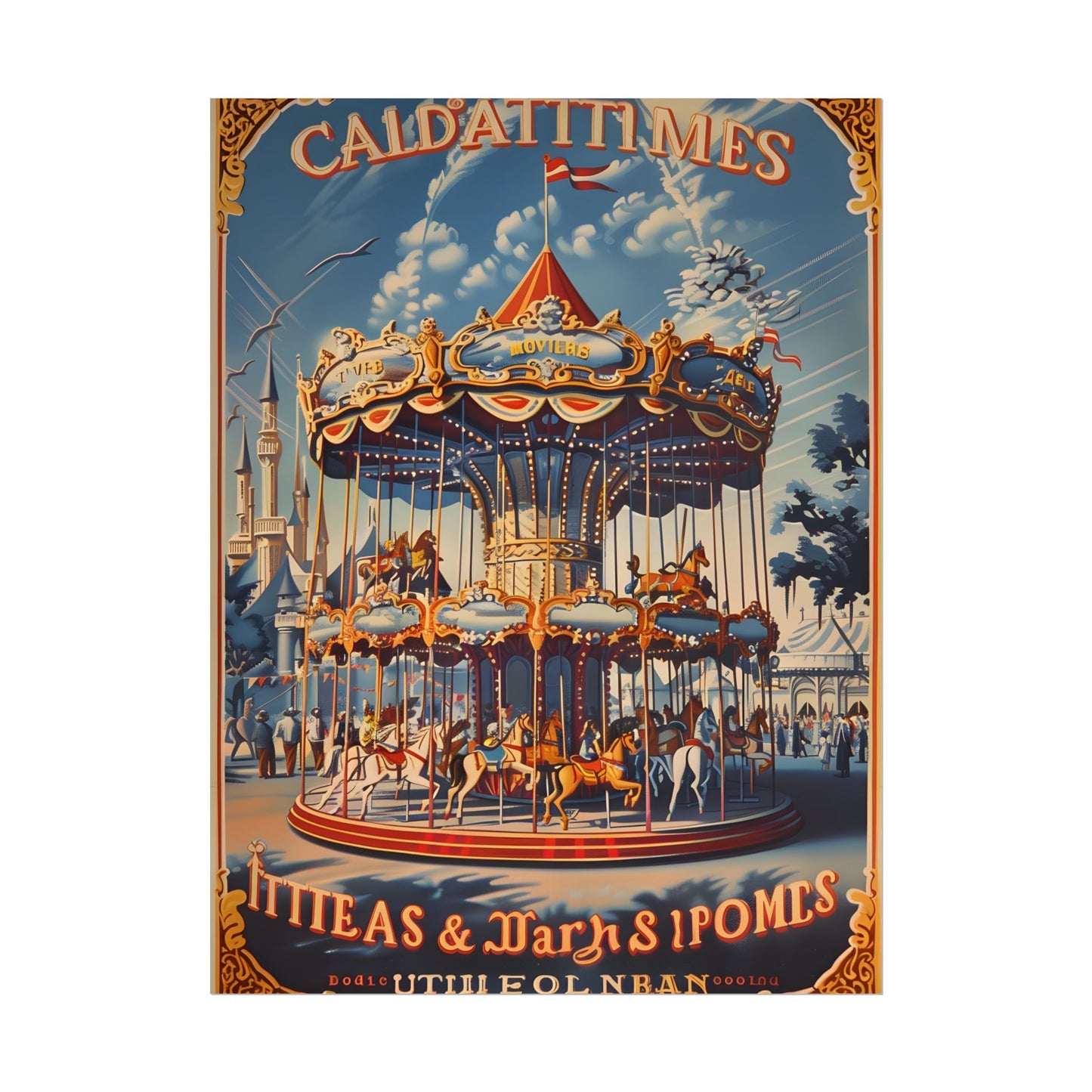Vintage Disney Attraction: Retro-Themed Artwork - Poster