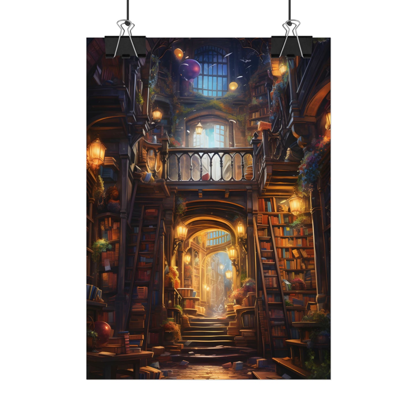 Cozy Magical Bookshop: Enchanting Artwork - Poster