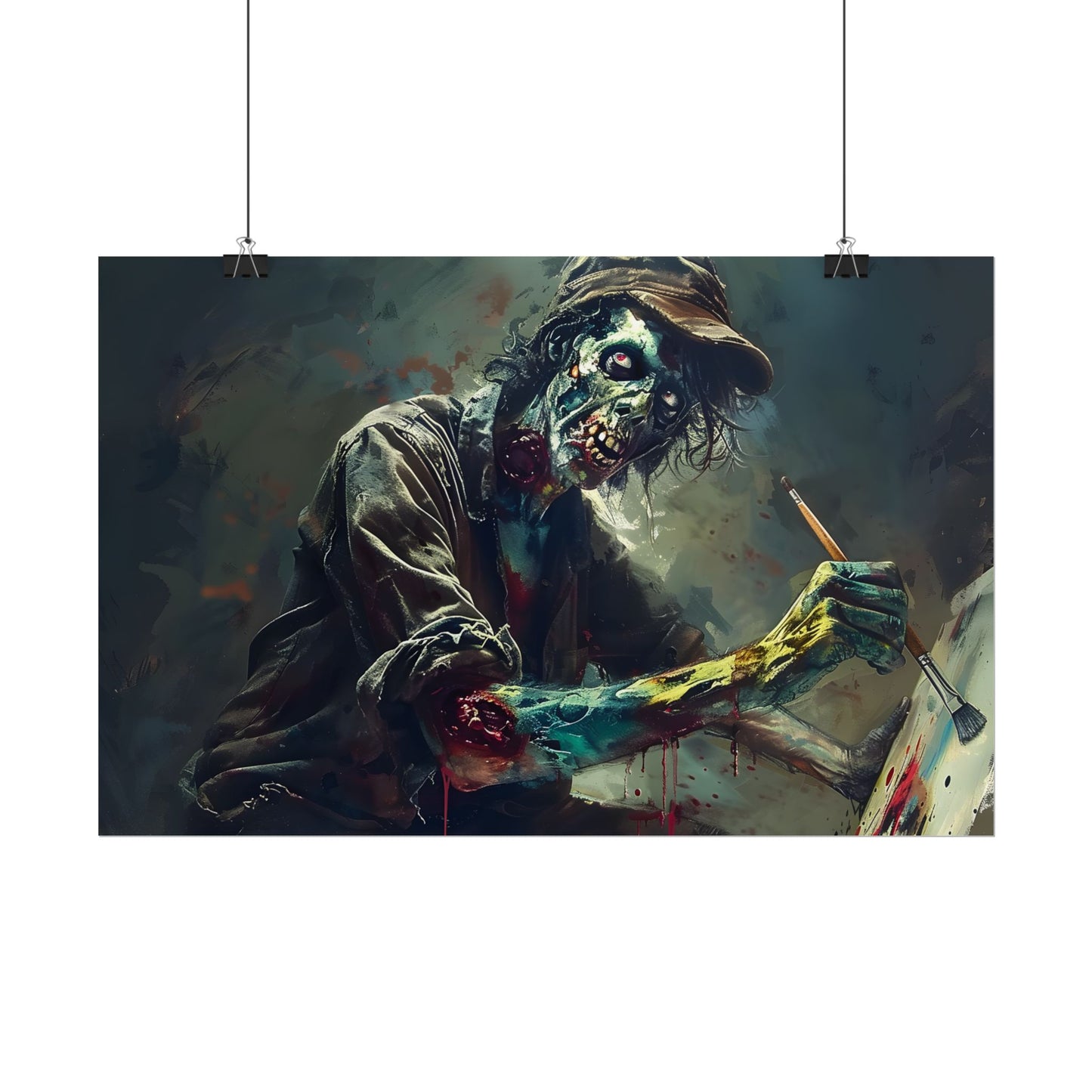 Zombie Horror Original Art: Original Artwork - Poster