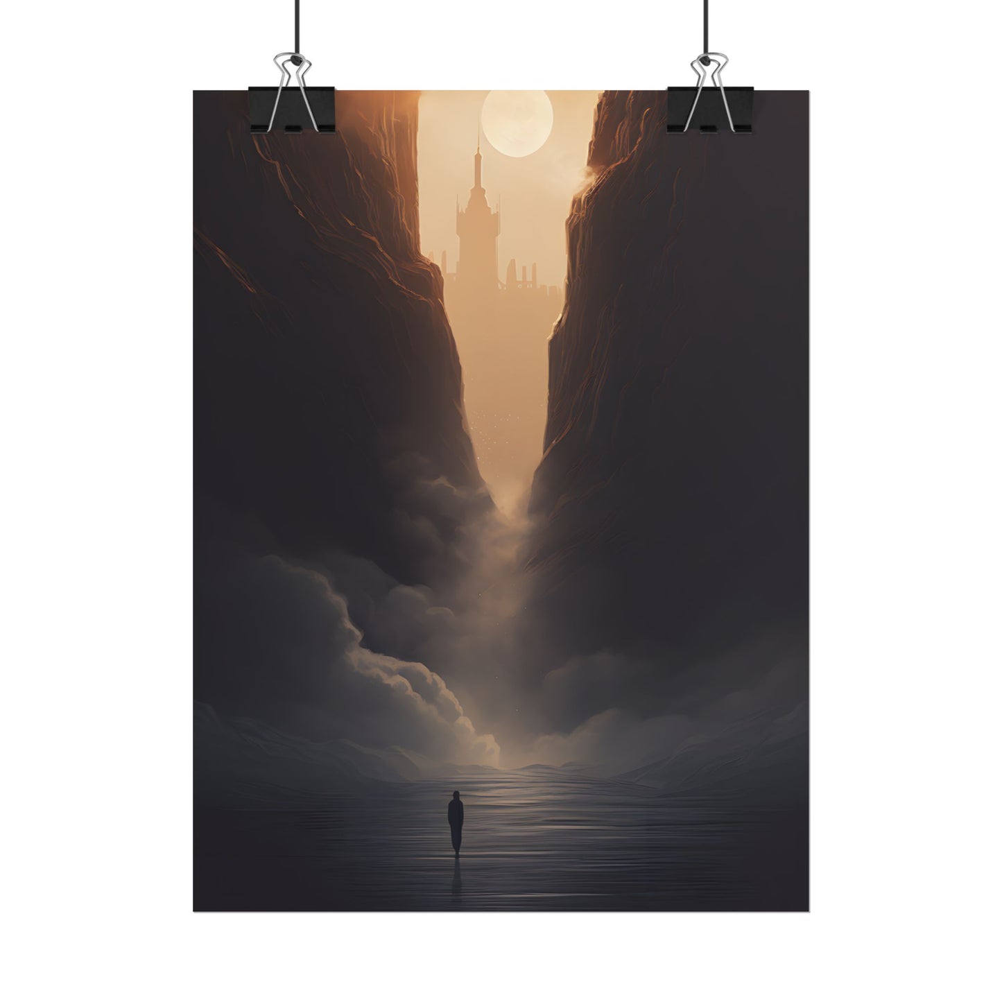 Textured Light Circle: Photographic Art Study - Poster