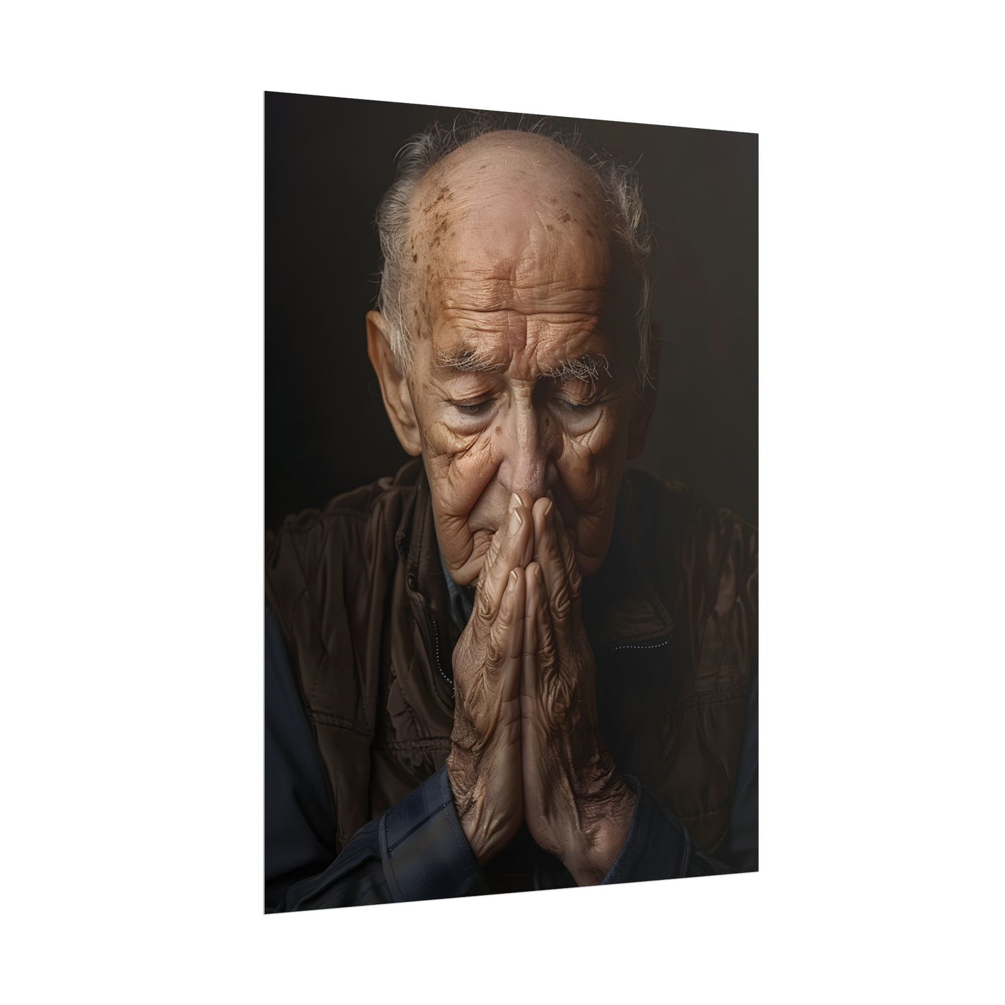 A Moment in Time: Gentle Aged Man in Formal Contemplation - Poster