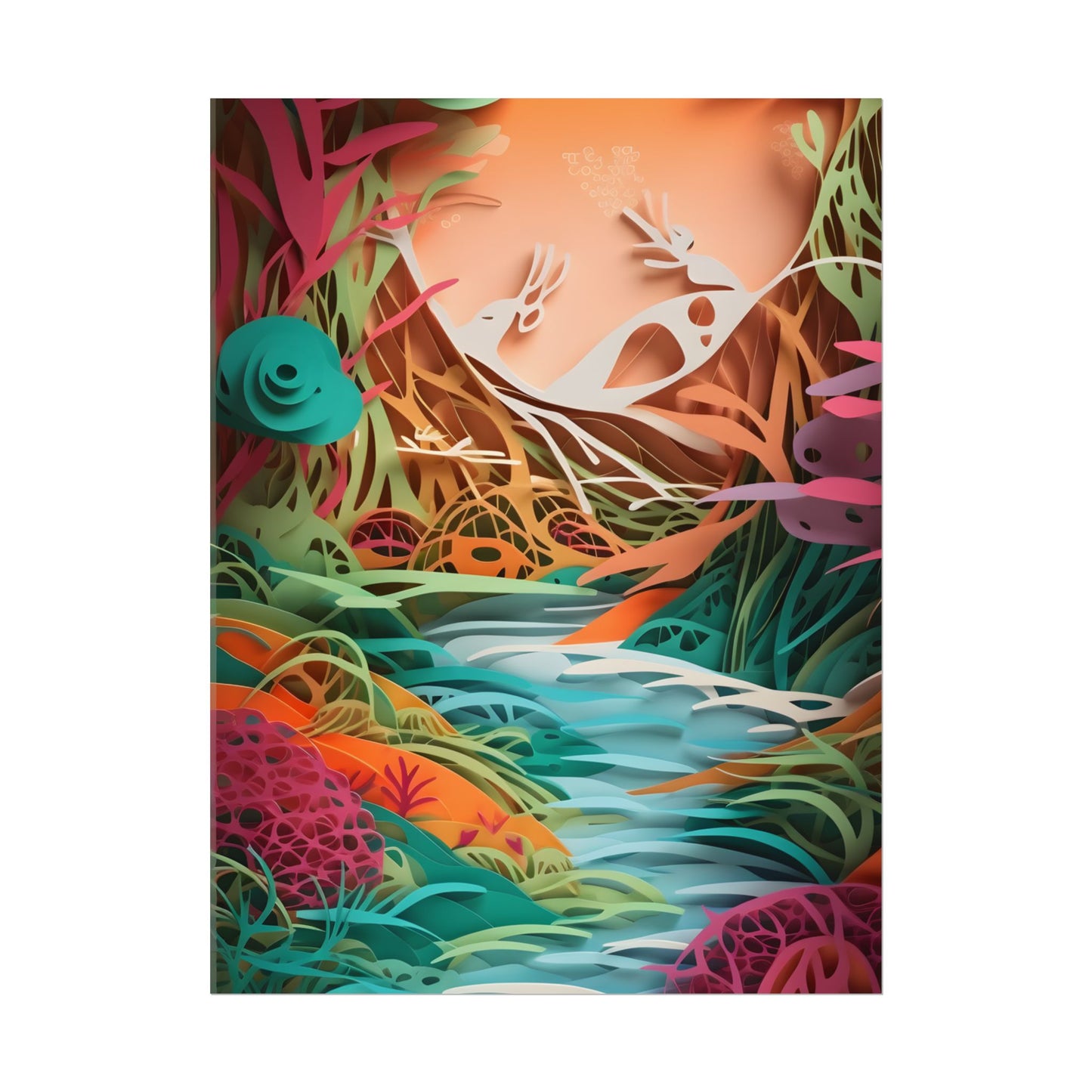 American Realism: Rolling Hills and Winding Rivers - Poster