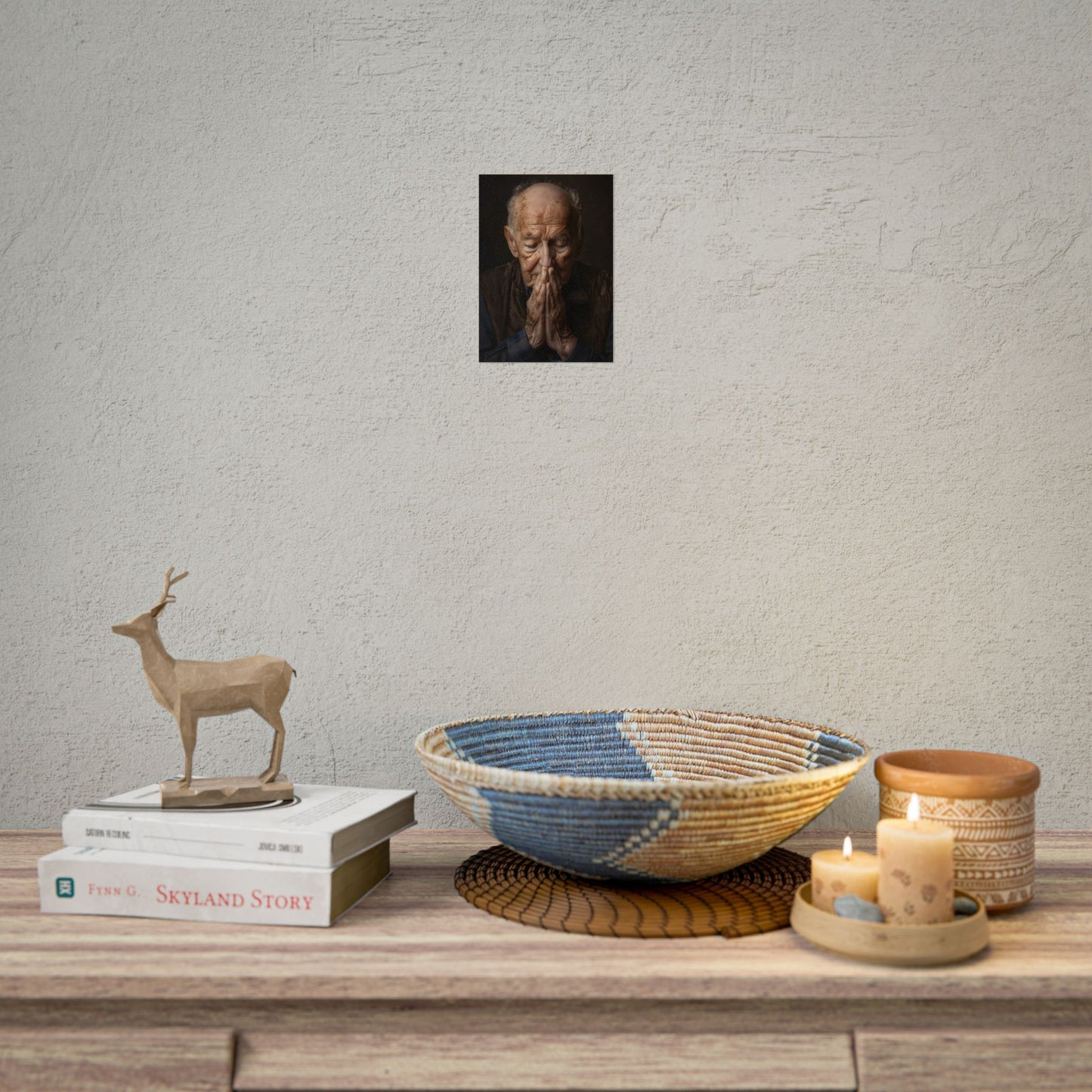 A Moment in Time: Gentle Aged Man in Formal Contemplation - Poster