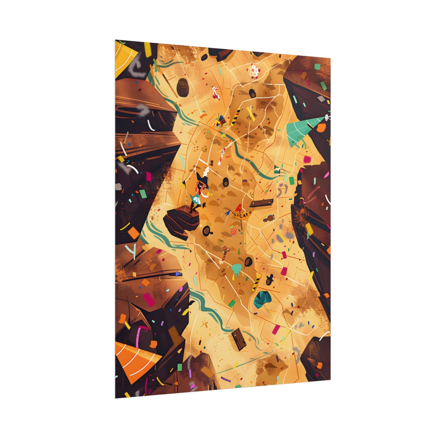 Whimsical Illustration: Classic Facial Features - Poster