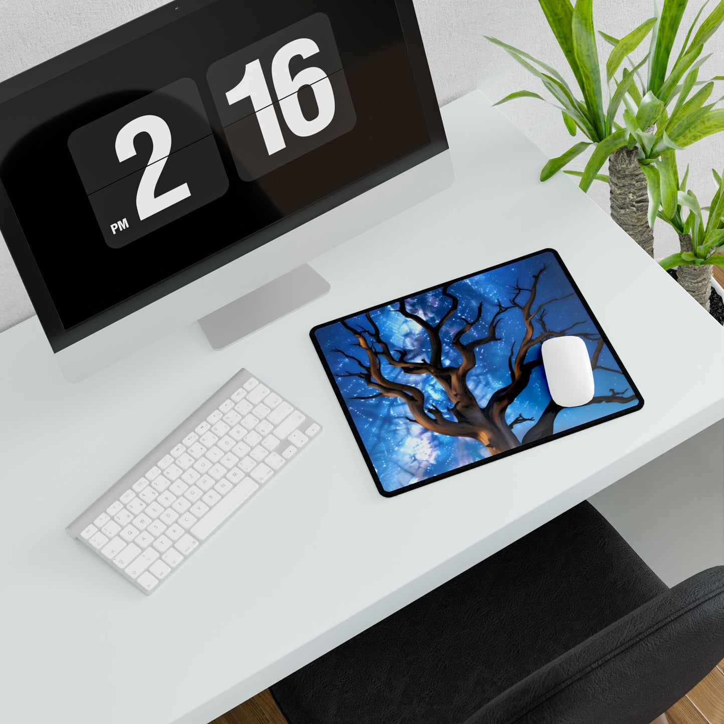 Galactic Stargazing: Explore the Milky Way Night Sky - Desk Mat