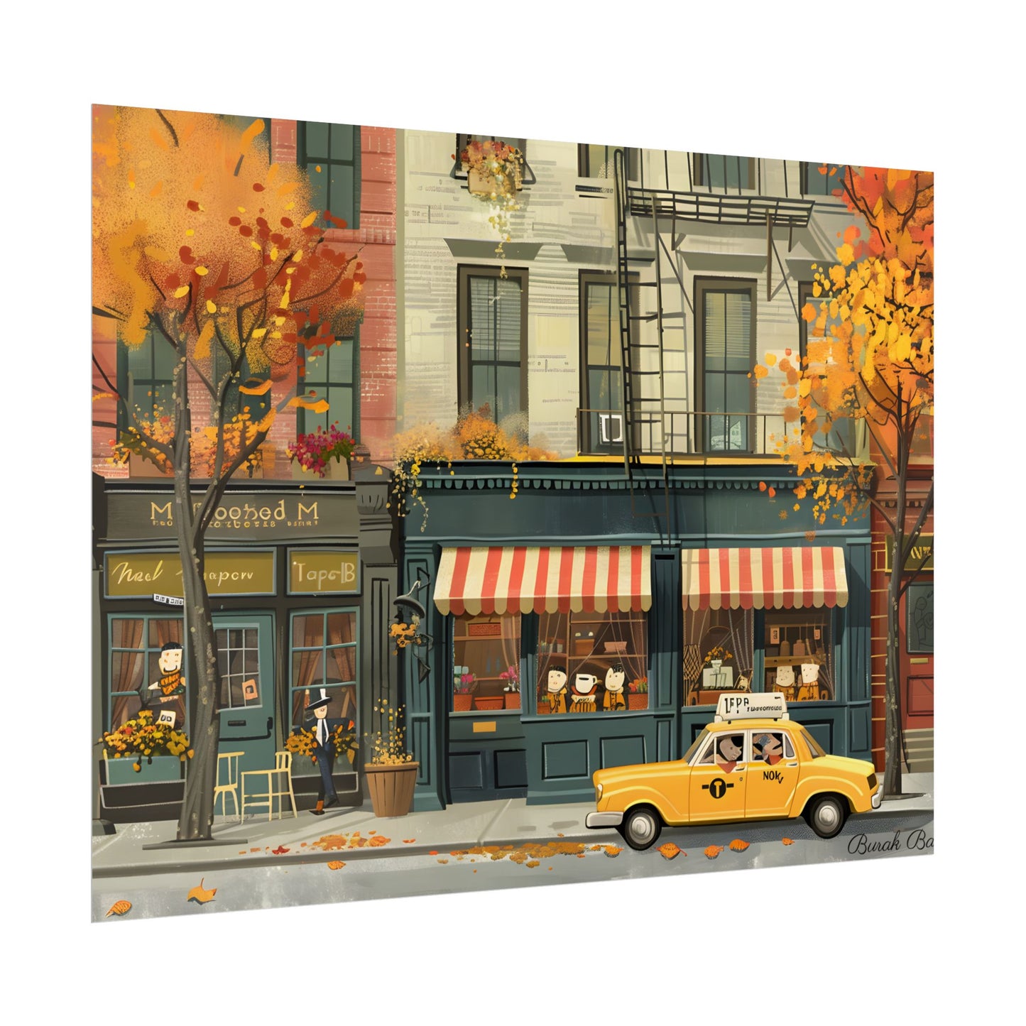 Whimsical Yellow Dreams: Playful Building Digital Art - Poster